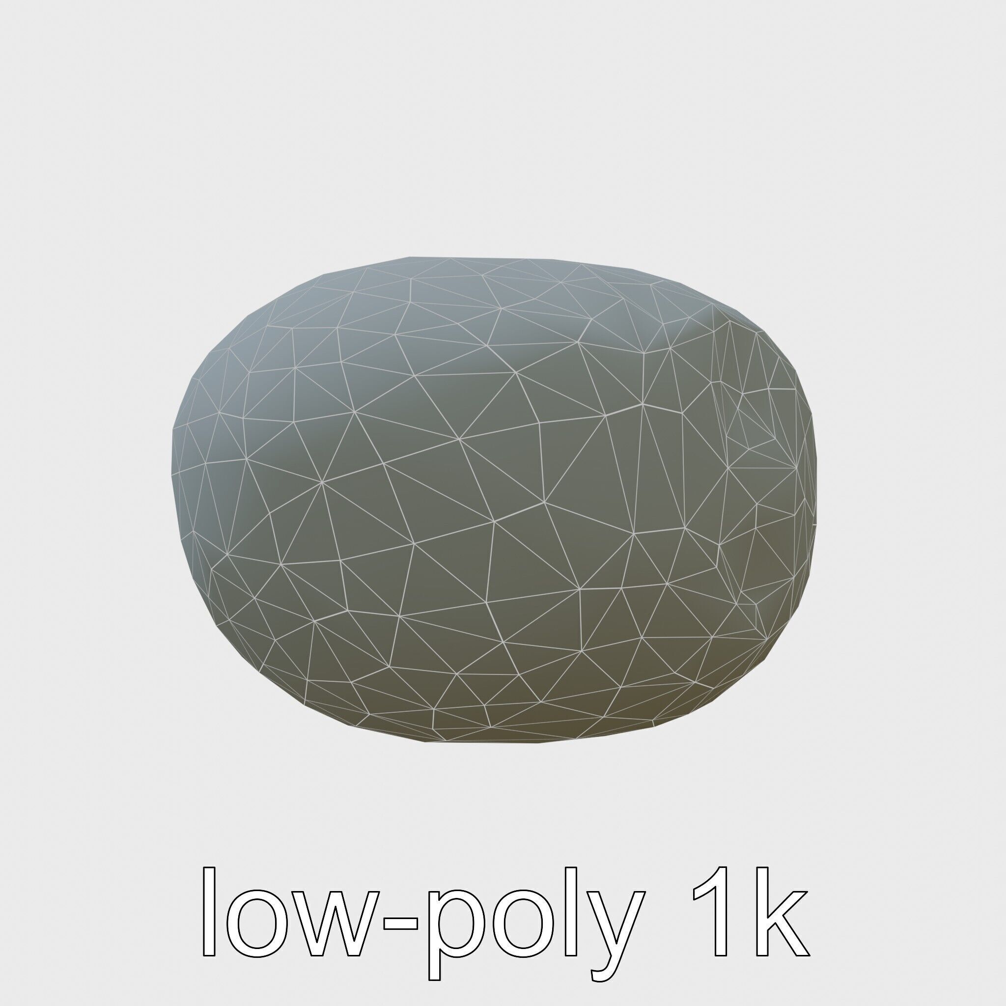 Moonstone Gem Natural Rendering Model Low-poly 3D model_10