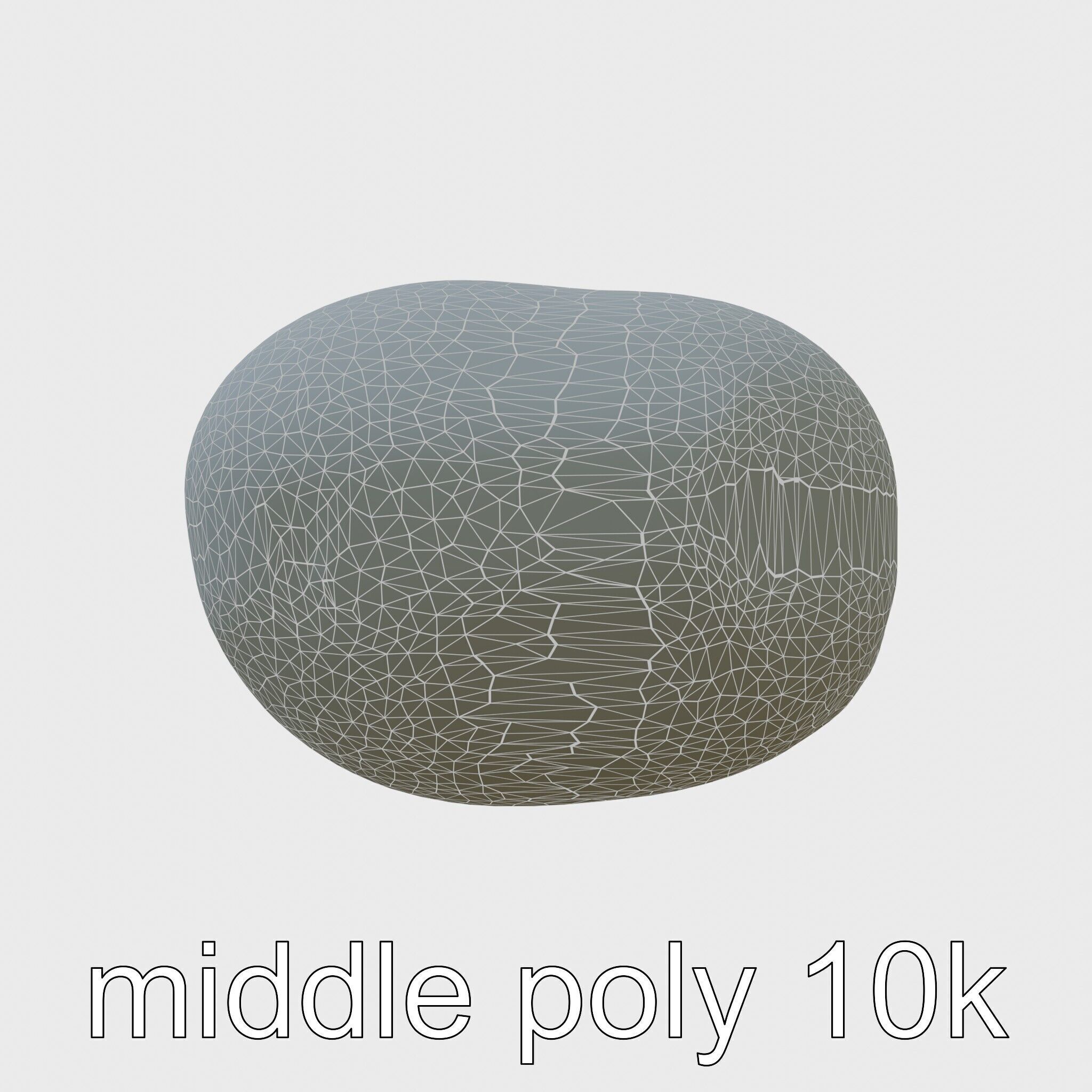 Moonstone Gem Natural Rendering Model Low-poly 3D model_9