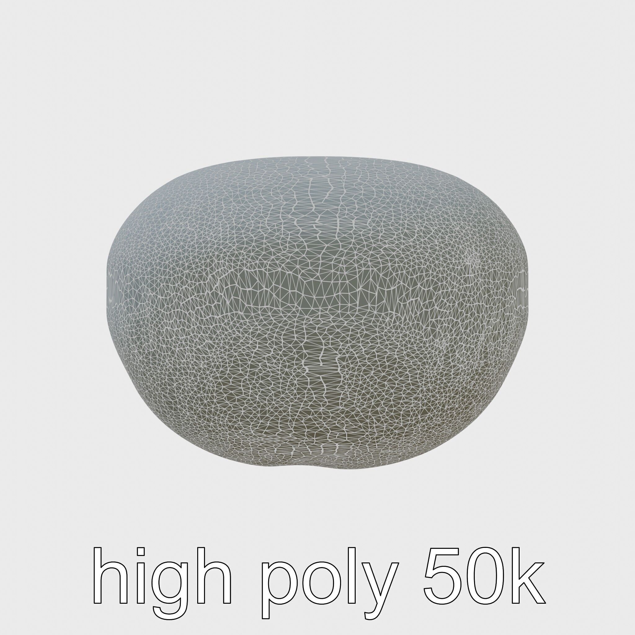Moonstone Gem Natural Rendering Model Low-poly 3D model_8