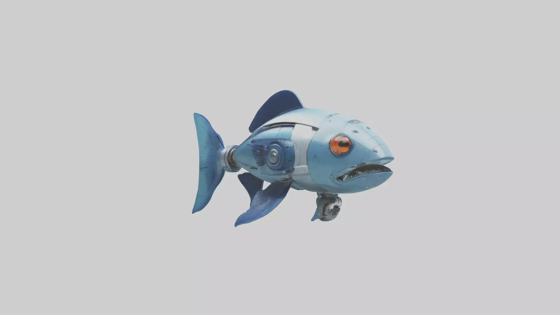 Robot version of a robot fish model 3D model_0