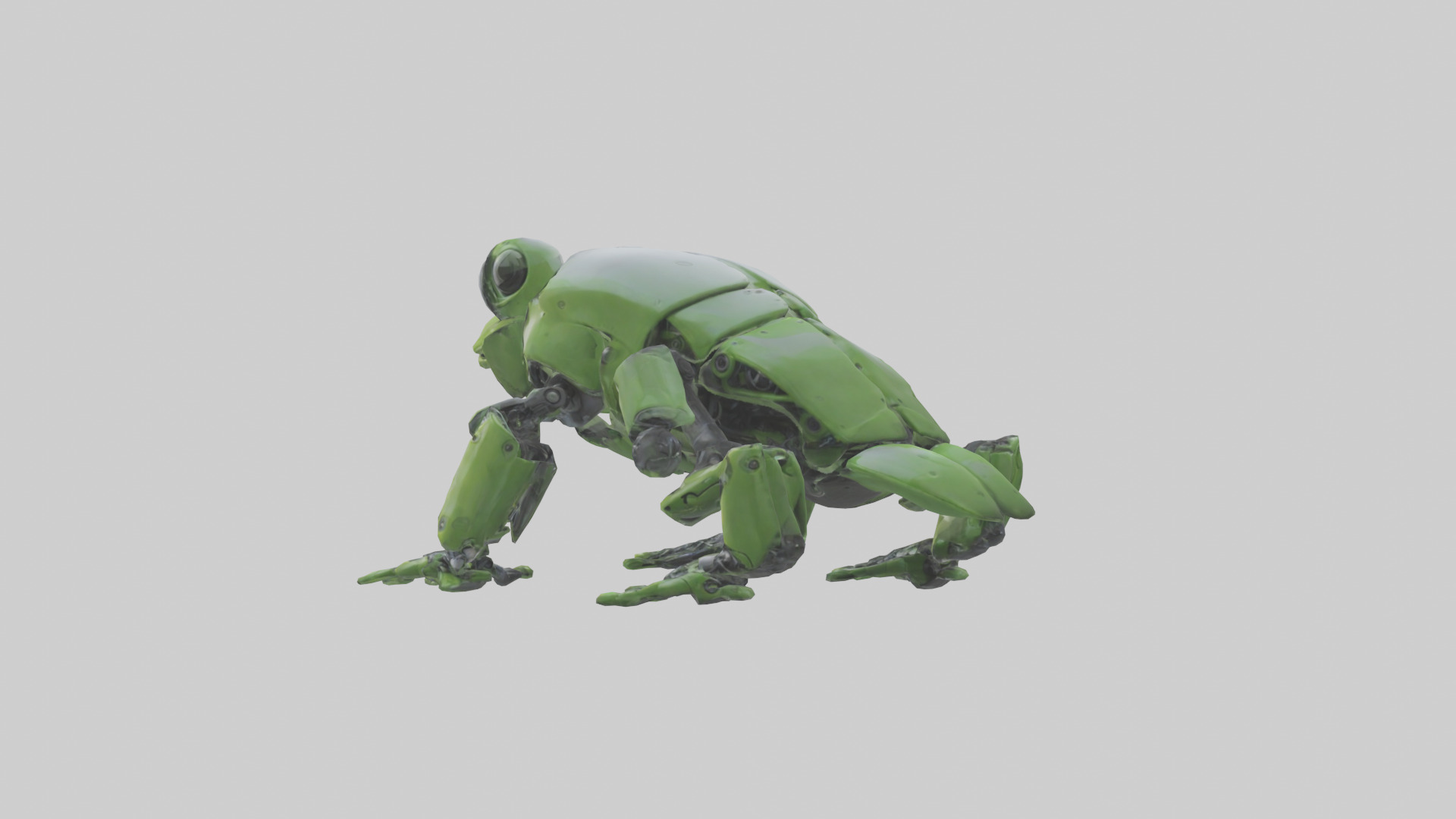 Robot version of a robot frog model 3D model_1