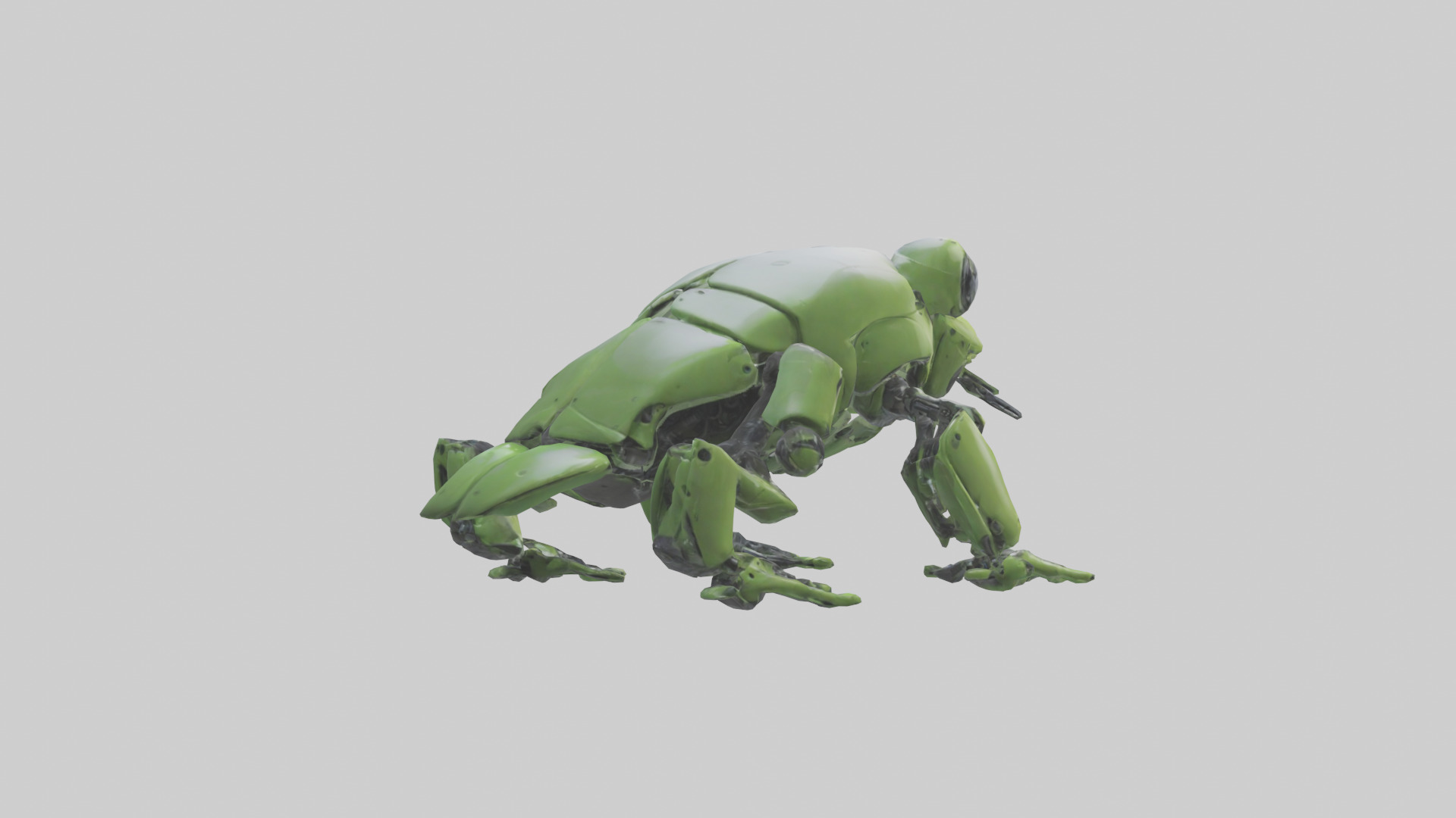 Robot version of a robot frog model 3D model_2