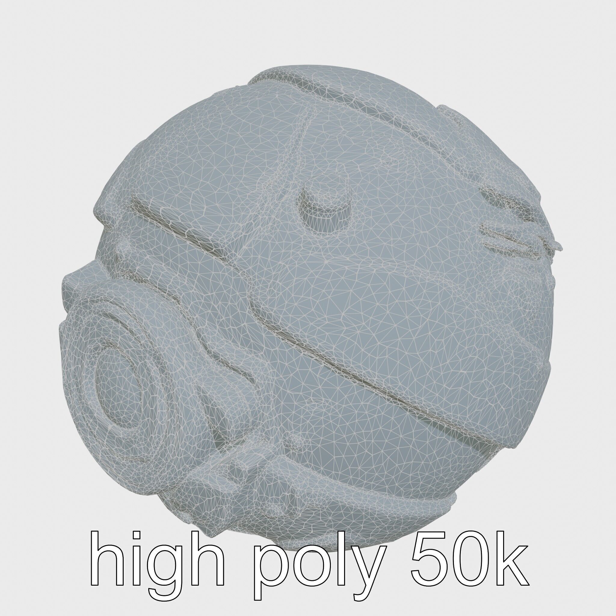 Cyberpunk Combat Sphere Model Low-poly 3D model_22