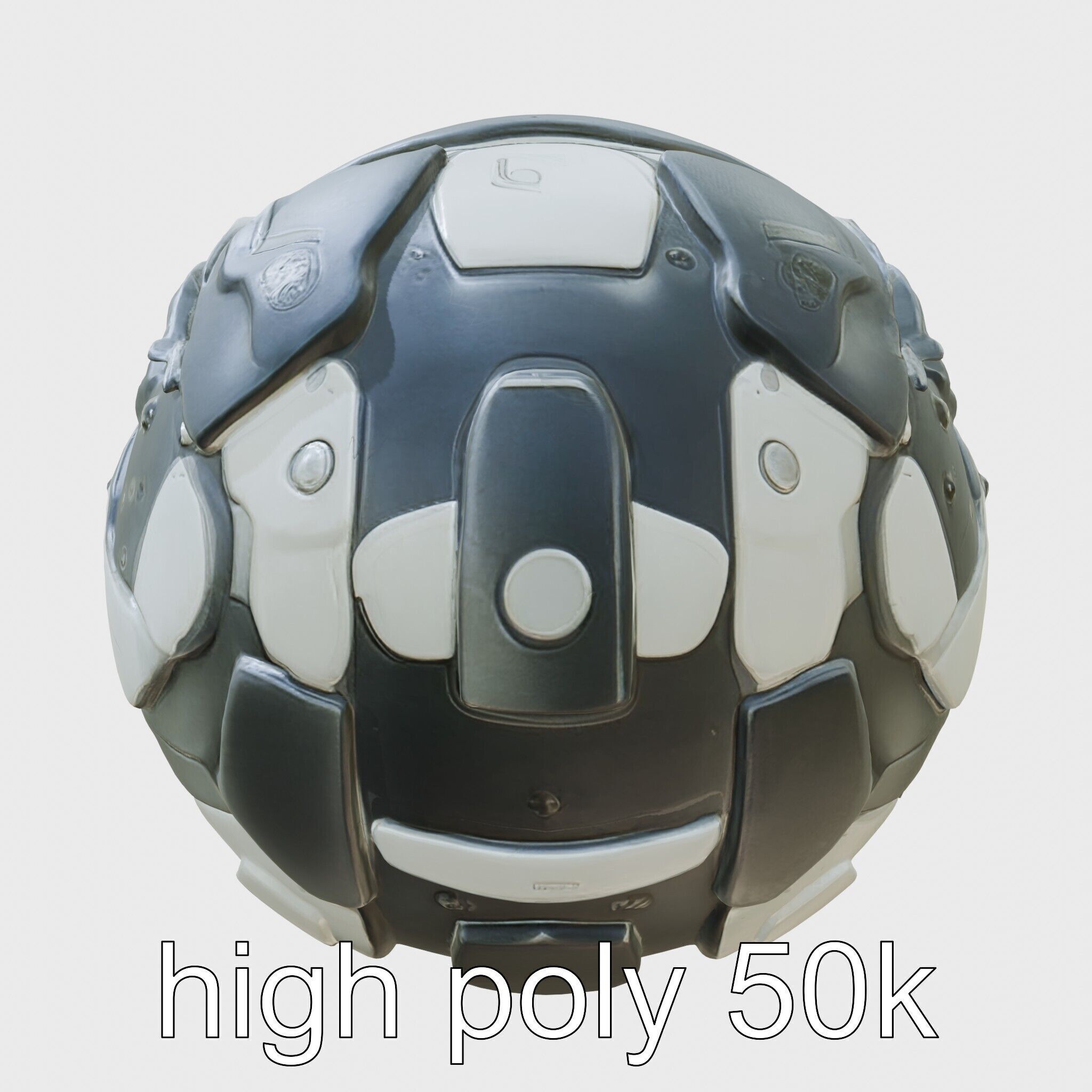 Cyberpunk Combat Sphere Model Low-poly 3D model_24