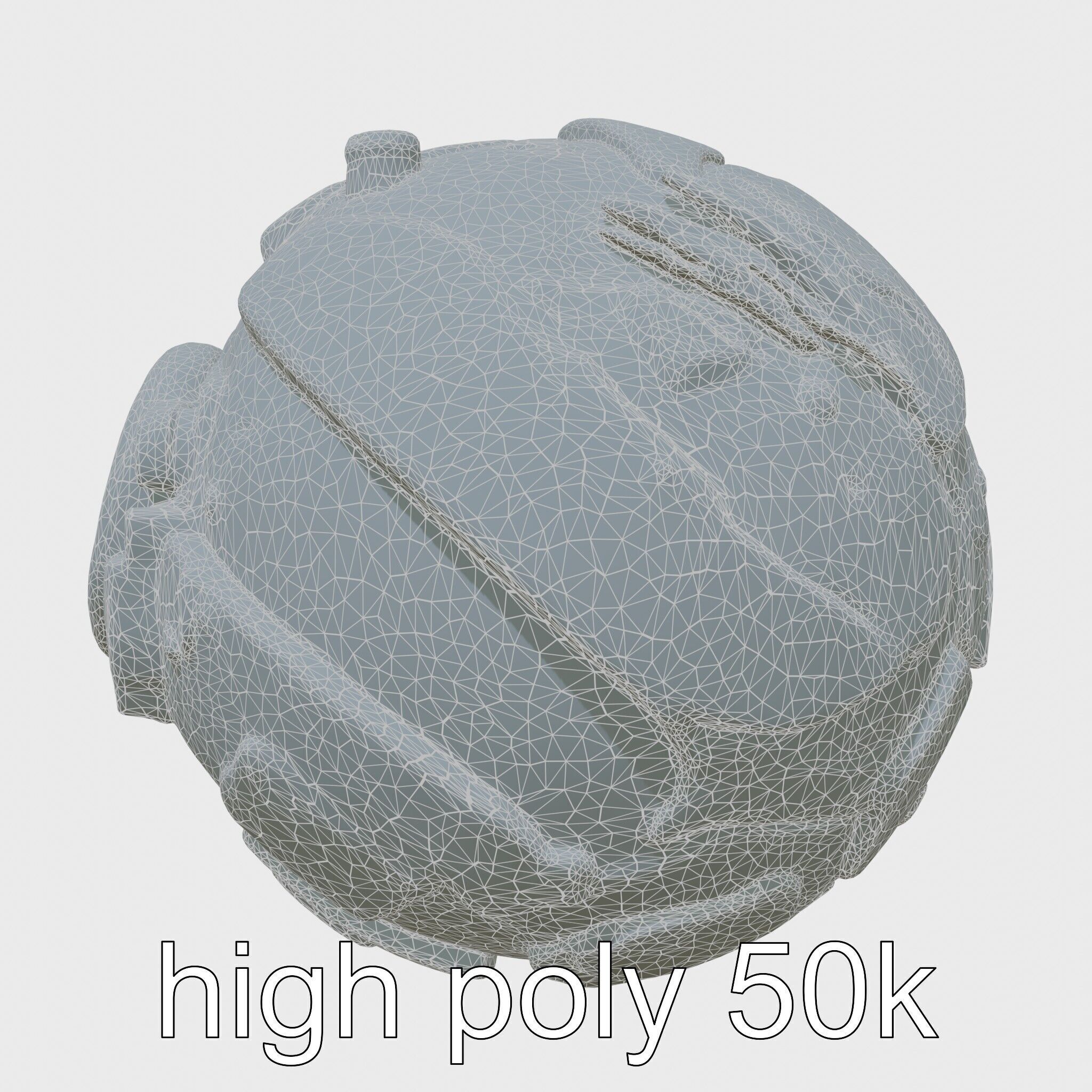 Cyberpunk Combat Sphere Model Low-poly 3D model_8