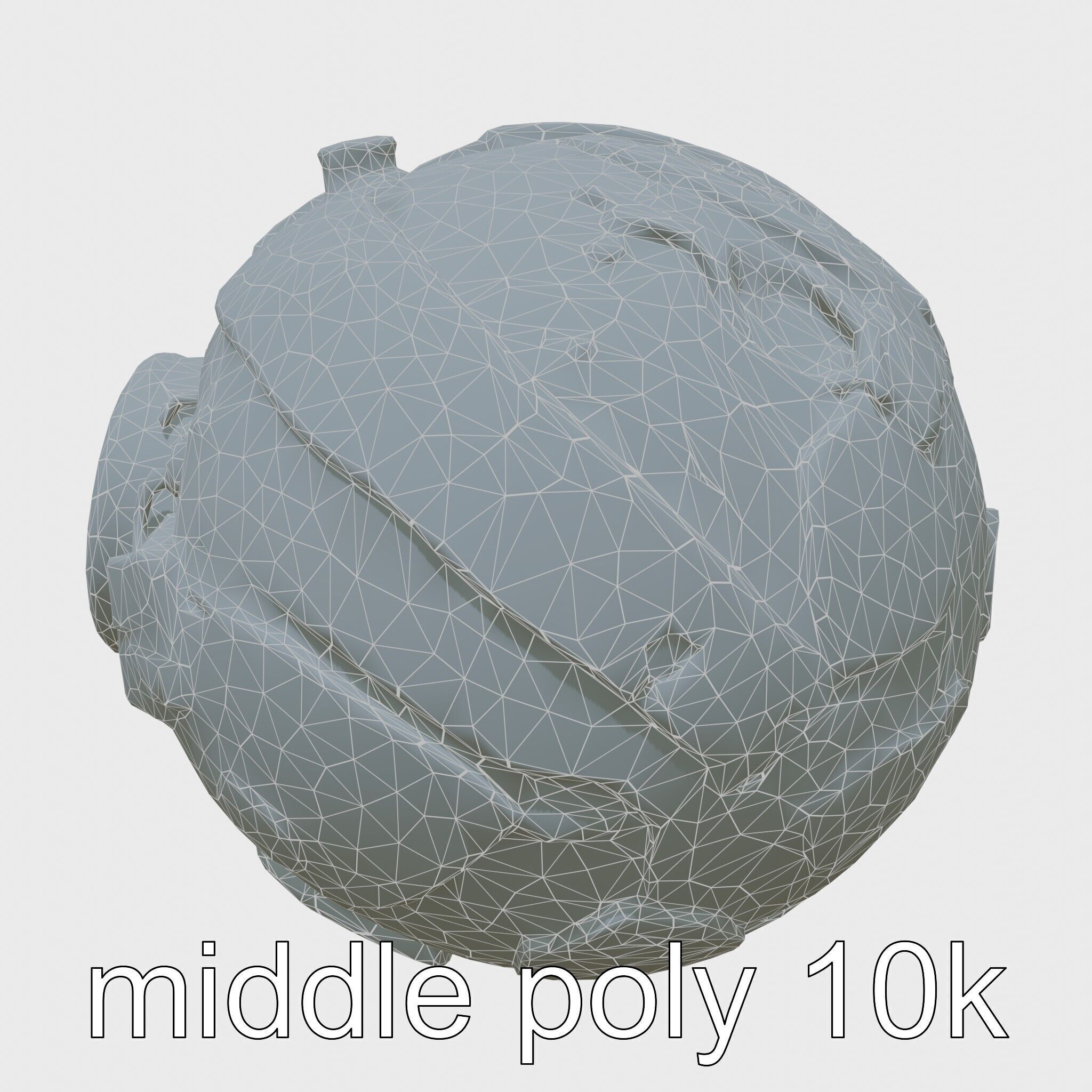 Cyberpunk Combat Sphere Model Low-poly 3D model_9