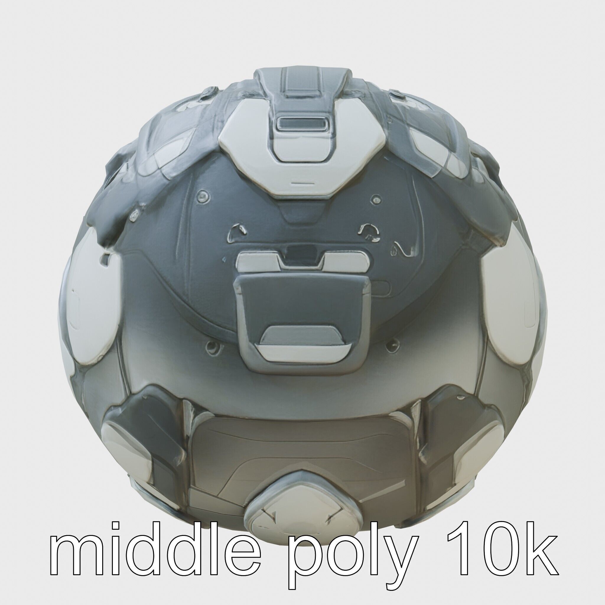 Cyberpunk Combat Sphere Model Low-poly 3D model_28