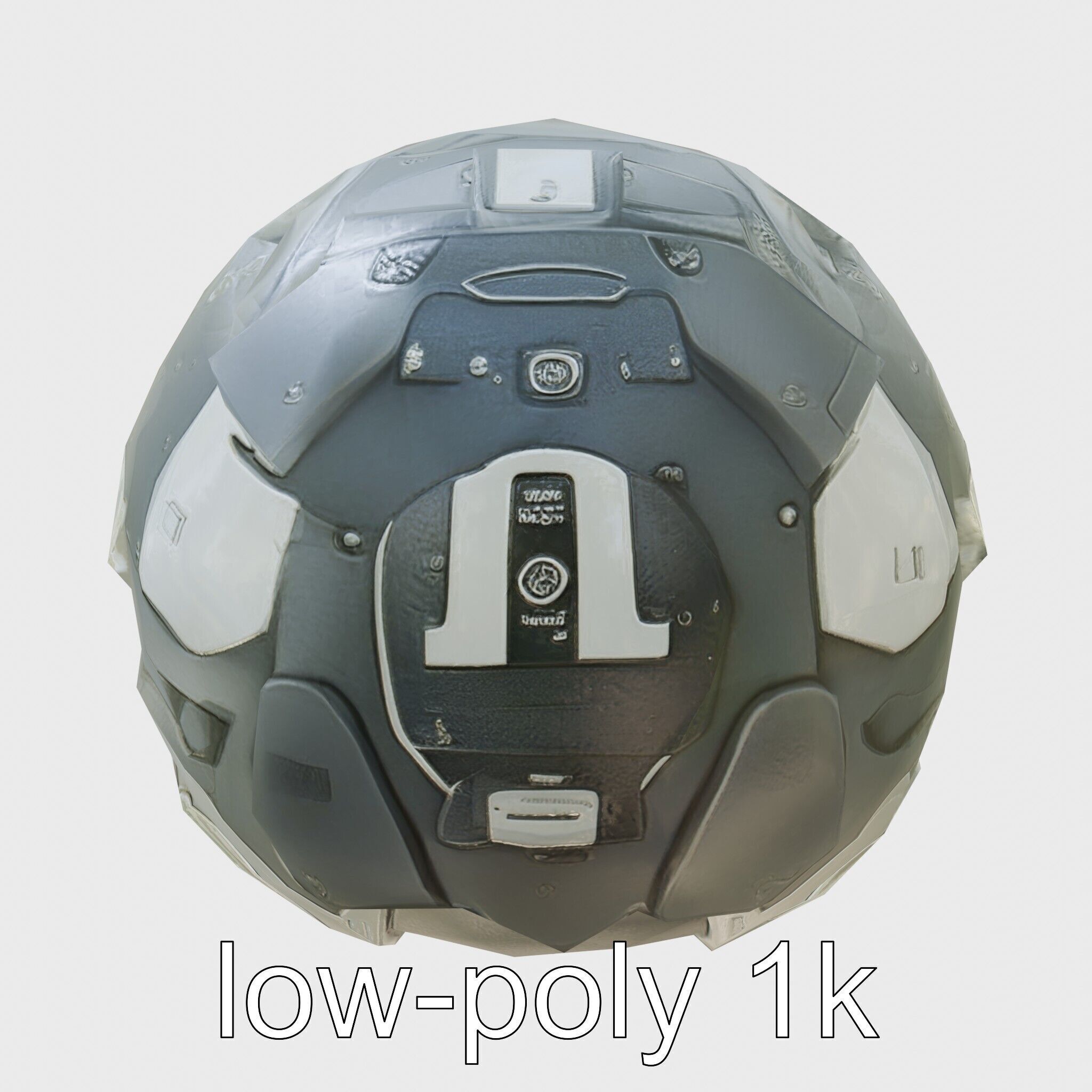 Cyberpunk Combat Sphere Model Low-poly 3D model_7