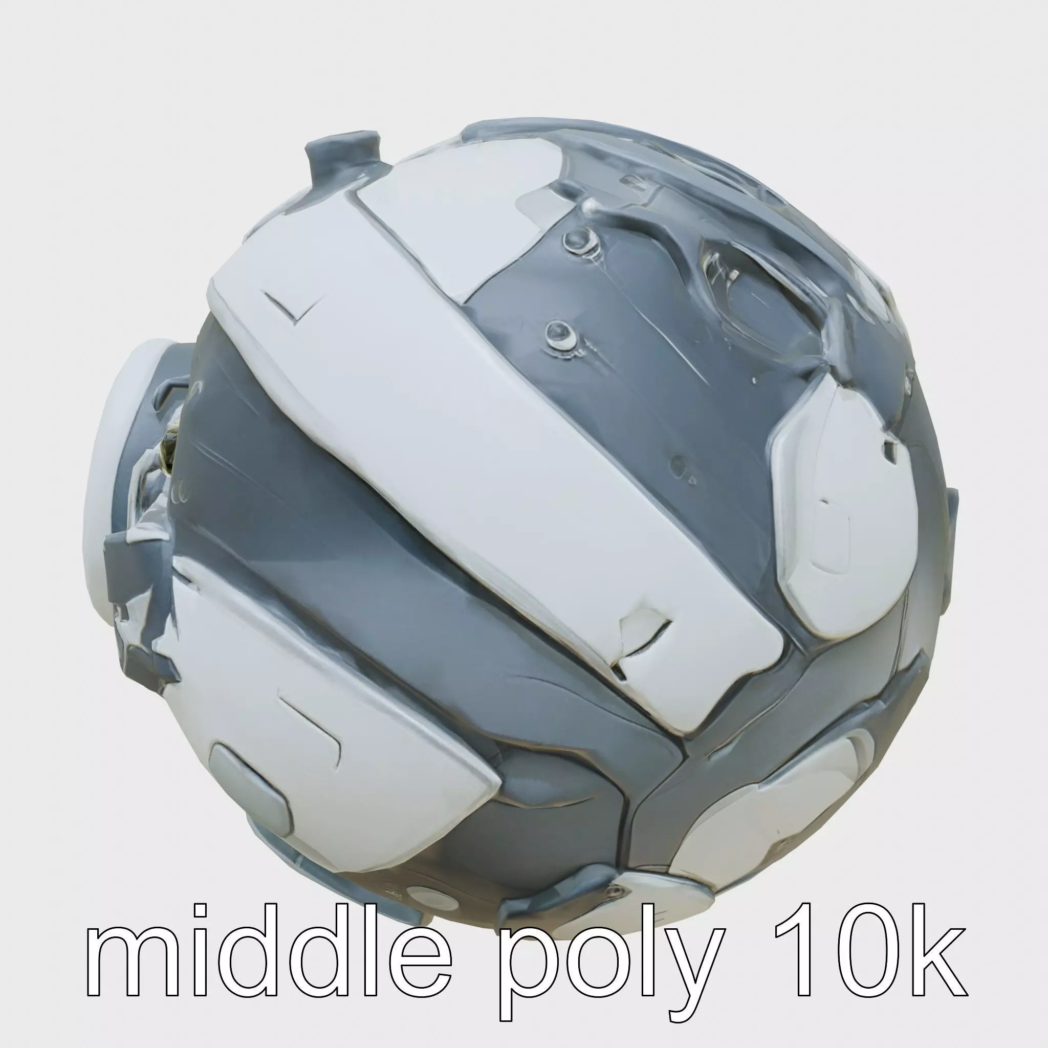 Cyberpunk Combat Sphere Model Low-poly 3D model_0