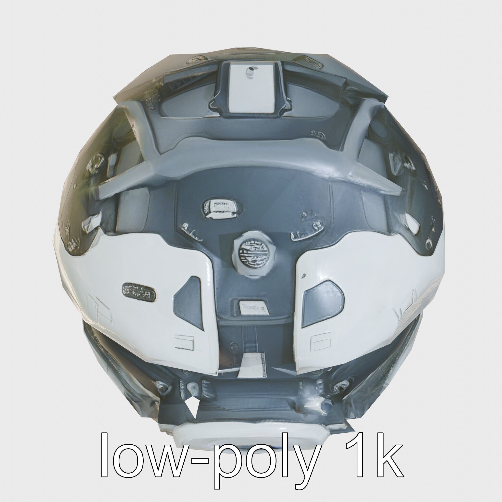 Cyberpunk Combat Sphere Model Low-poly 3D model_27