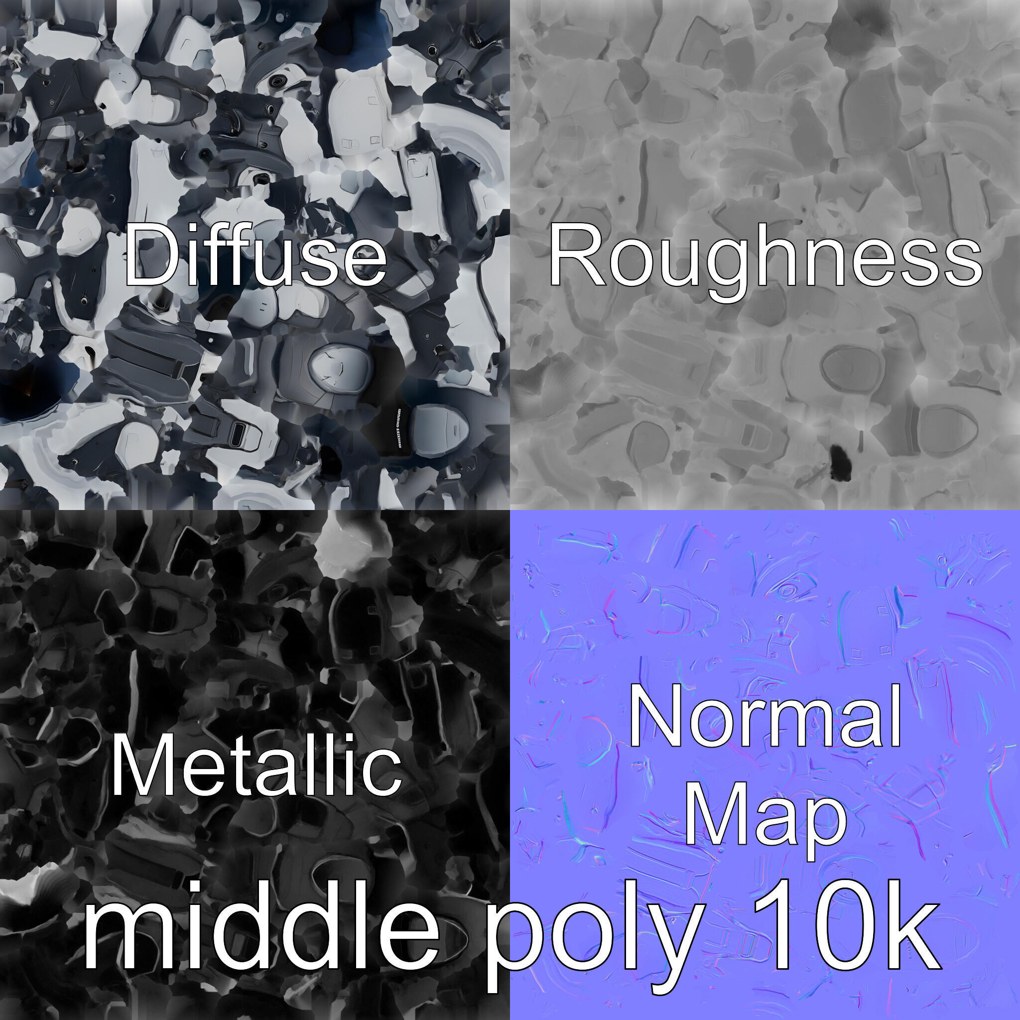 Cyberpunk Combat Sphere Model Low-poly 3D model_32