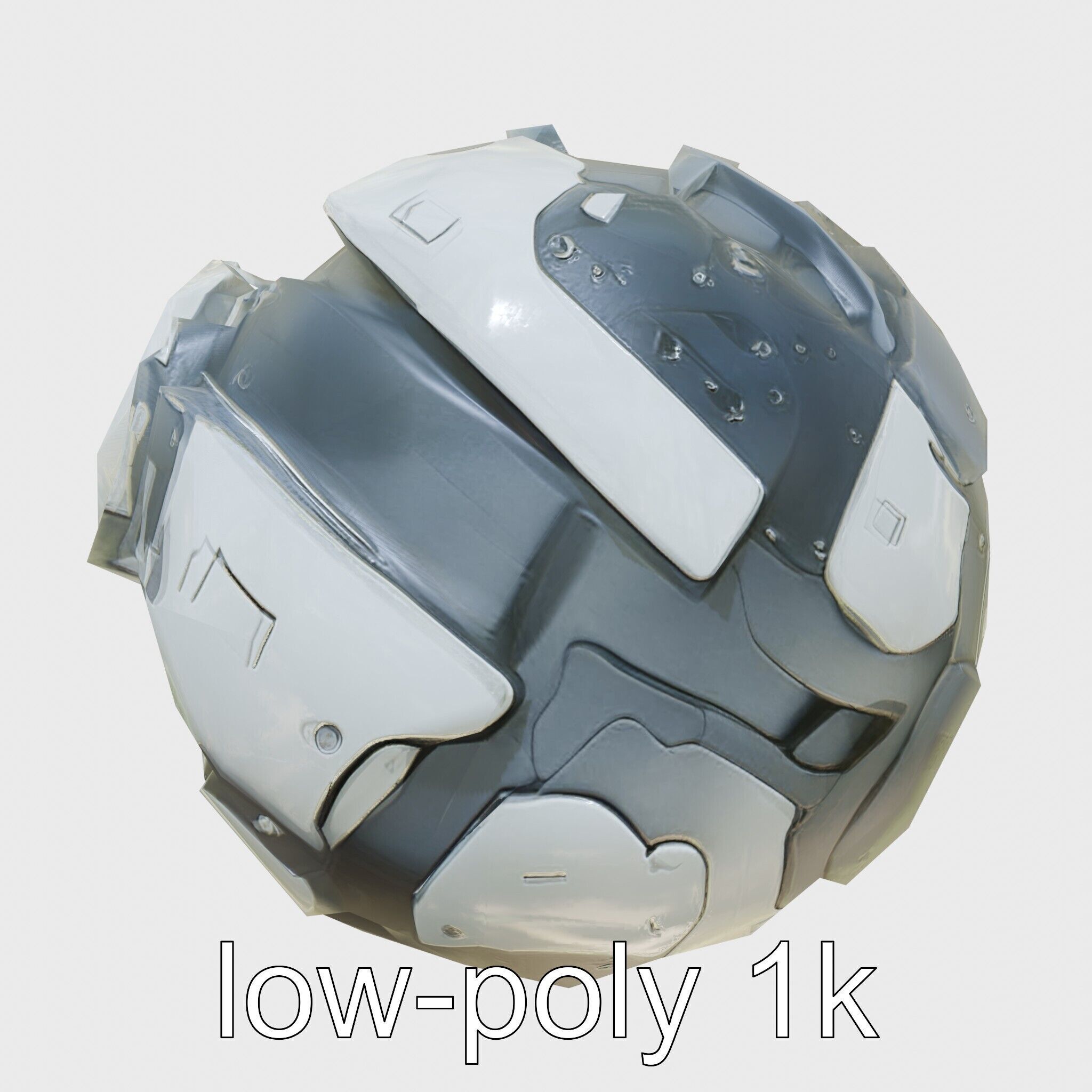 Cyberpunk Combat Sphere Model Low-poly 3D model_18