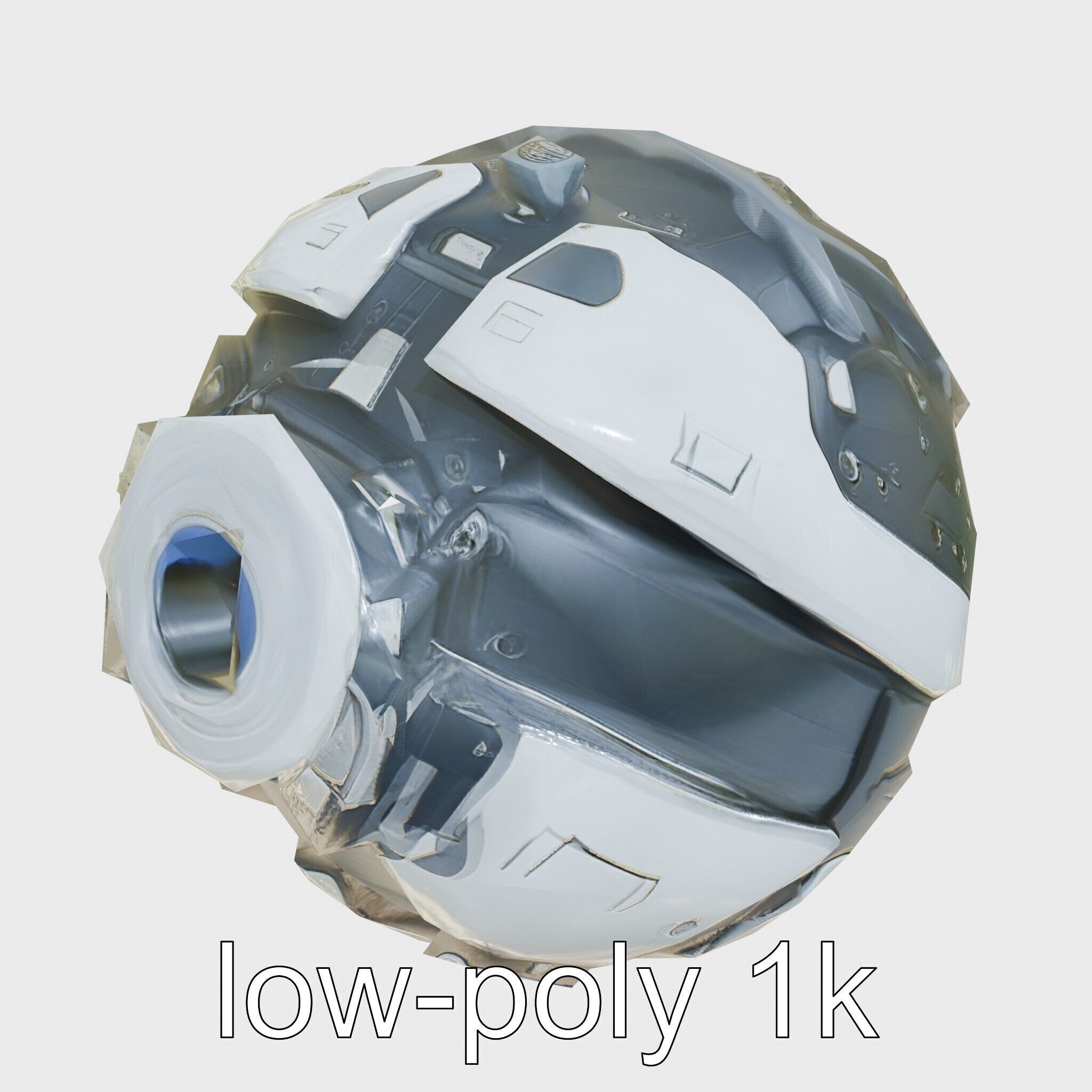 Cyberpunk Combat Sphere Model Low-poly 3D model_13