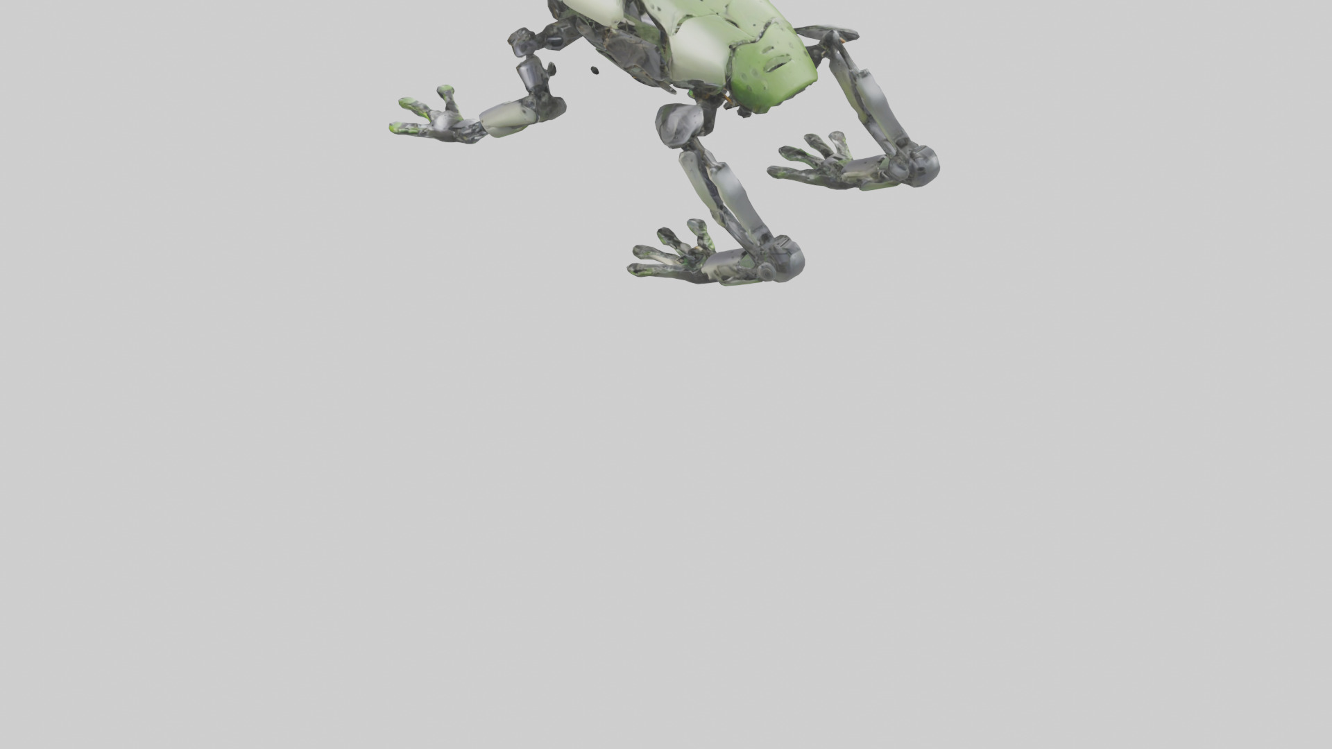 Robot version of a robot frog with mechanical limb 3D model_3
