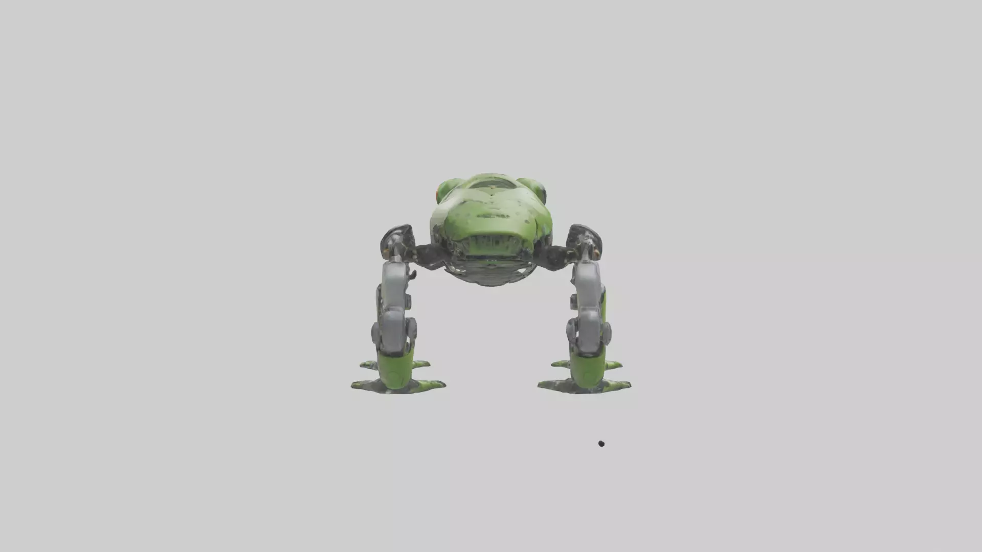 Robot version of a robot frog with mechanical limb 3D model_0