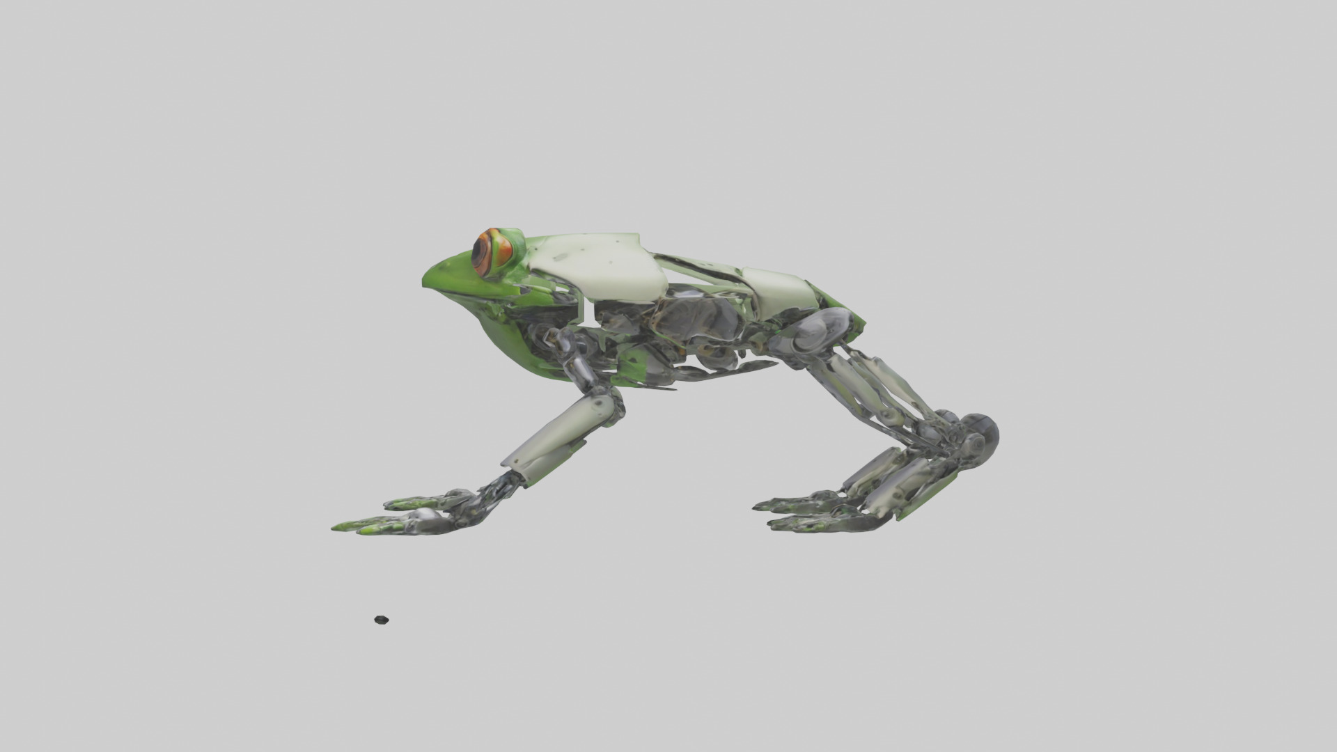 Robot version of a robot frog with mechanical limb 3D model_12