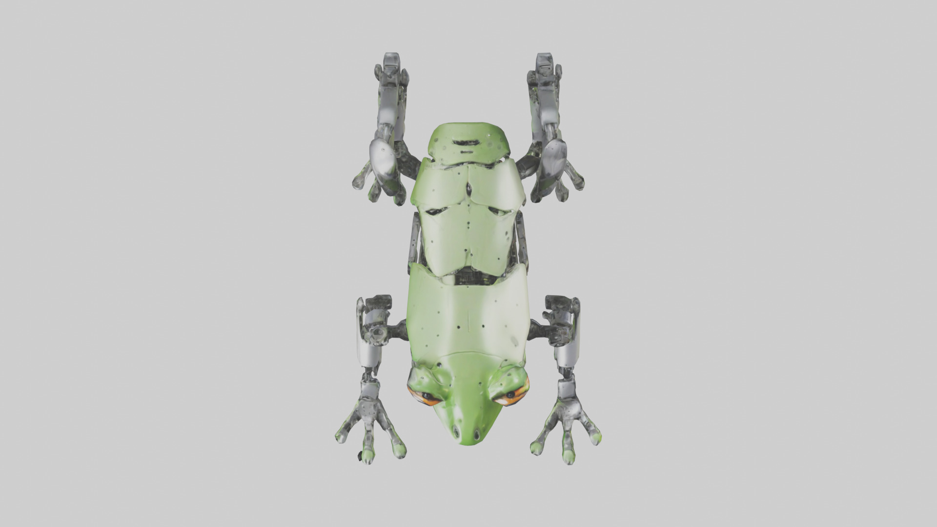Robot version of a robot frog with mechanical limb 3D model_14