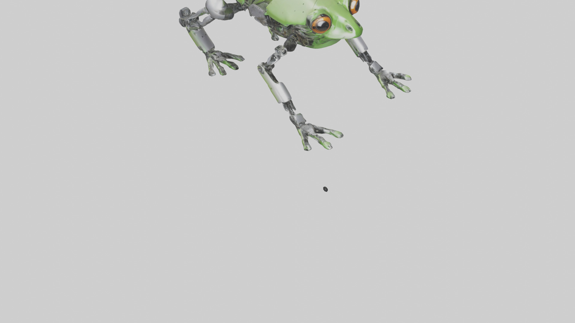 Robot version of a robot frog with mechanical limb 3D model_6