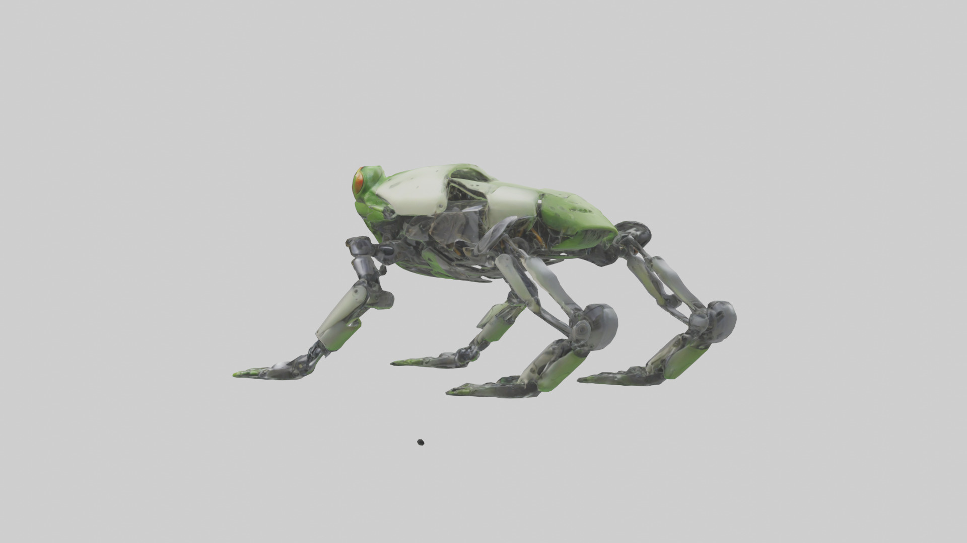 Robot version of a robot frog with mechanical limb 3D model_1