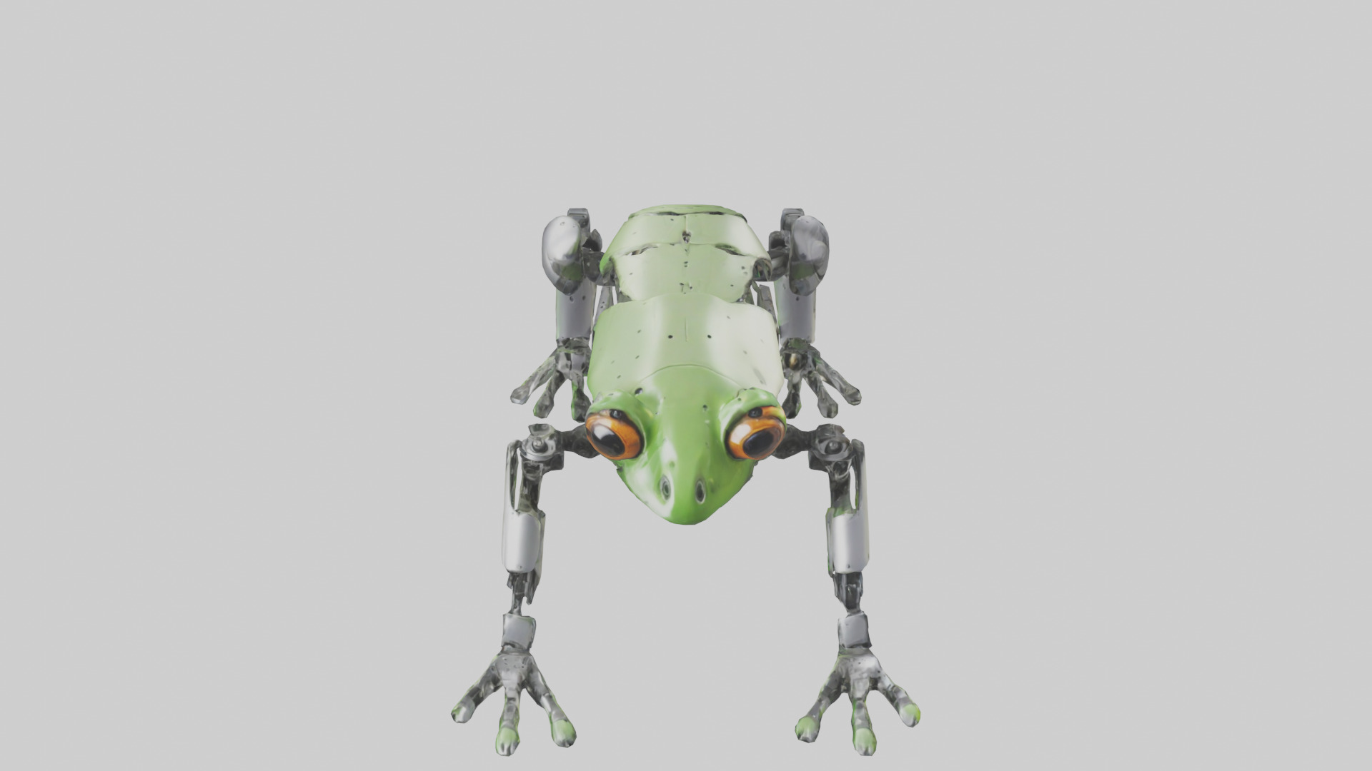 Robot version of a robot frog with mechanical limb 3D model_16