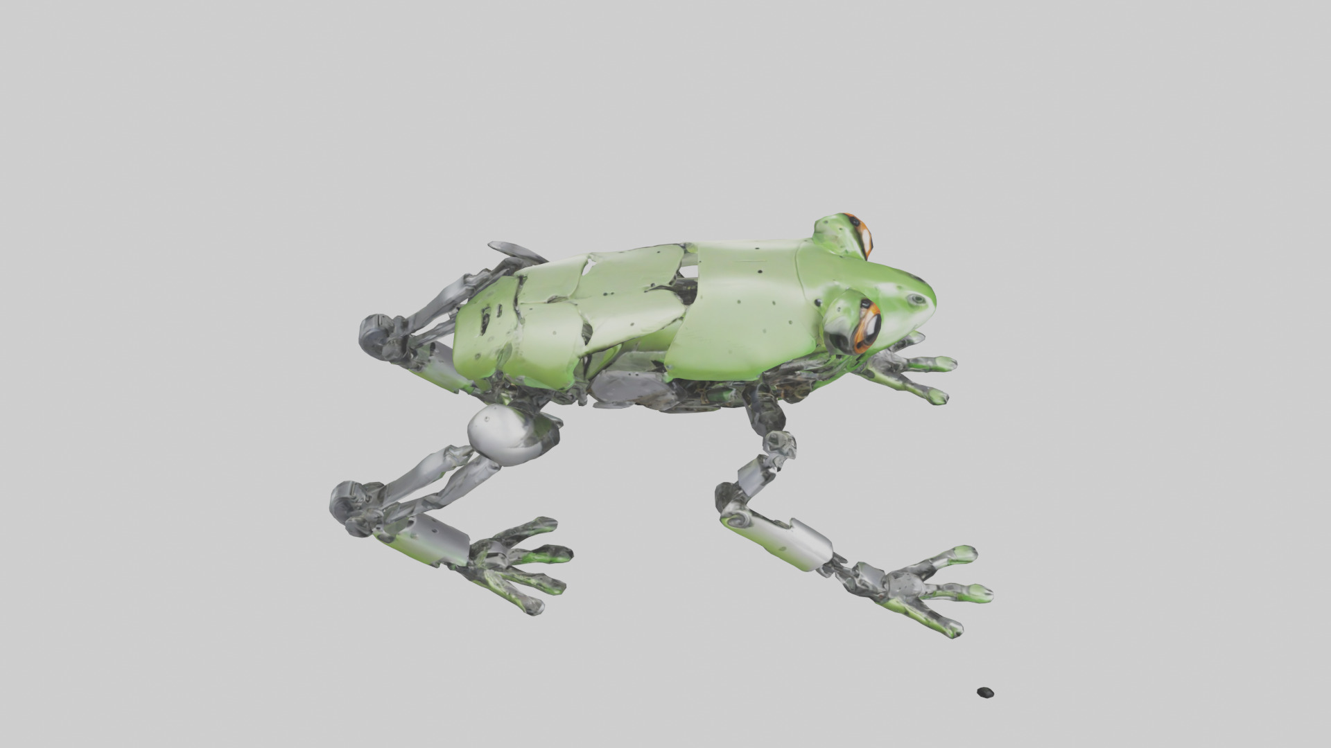 Robot version of a robot frog with mechanical limb 3D model_18