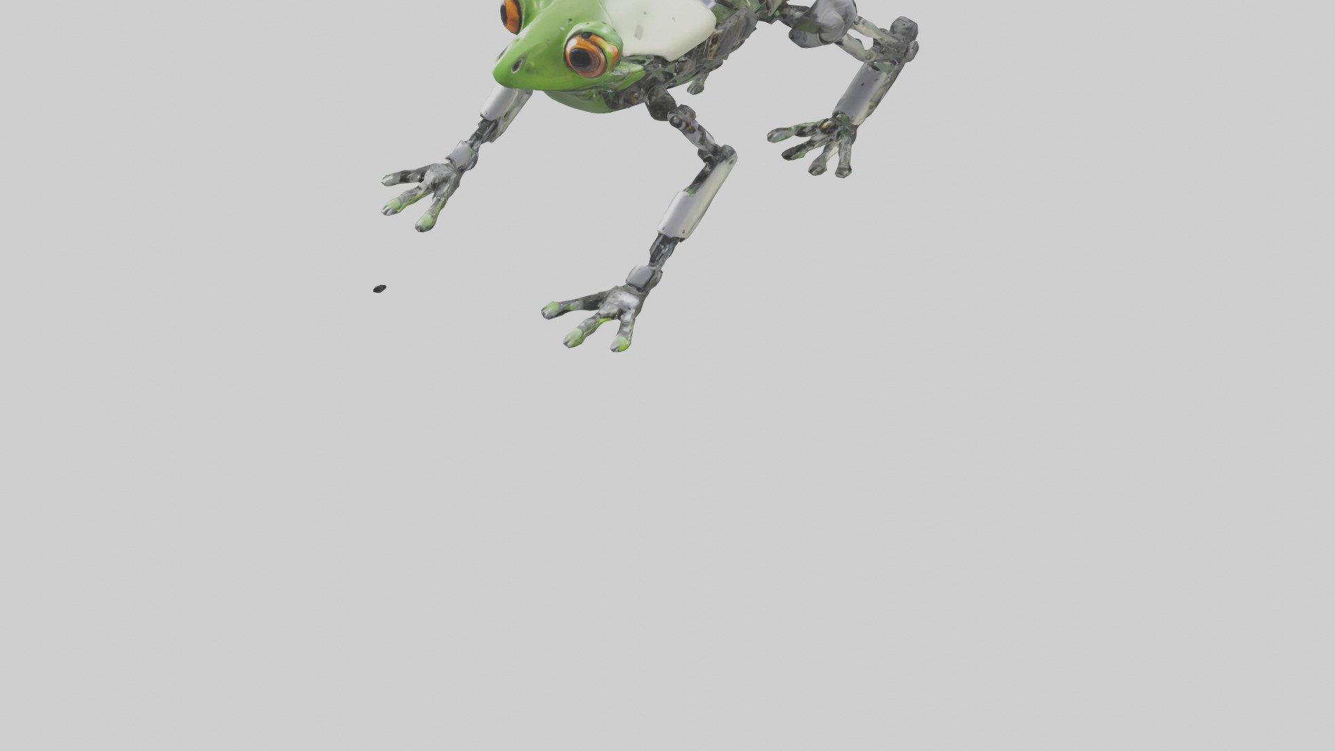 Robot version of a robot frog with mechanical limb 3D model_5