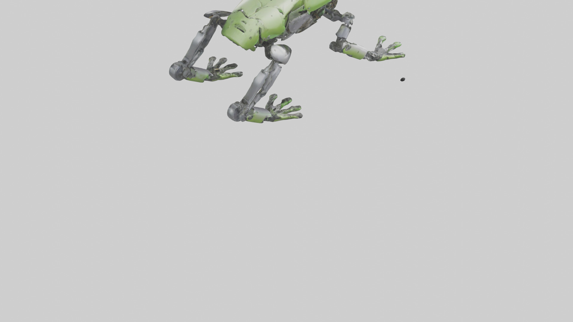 Robot version of a robot frog with mechanical limb 3D model_4