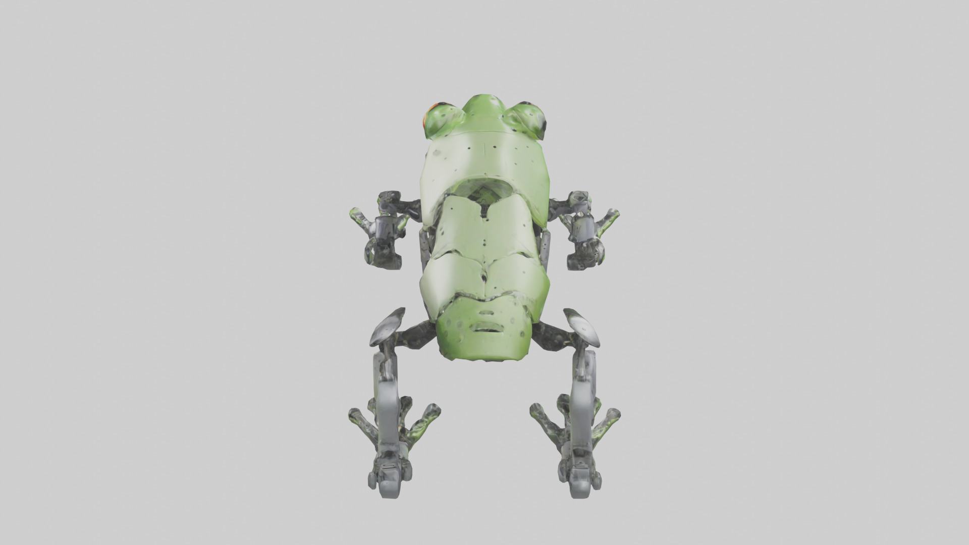 Robot version of a robot frog with mechanical limb 3D model_15