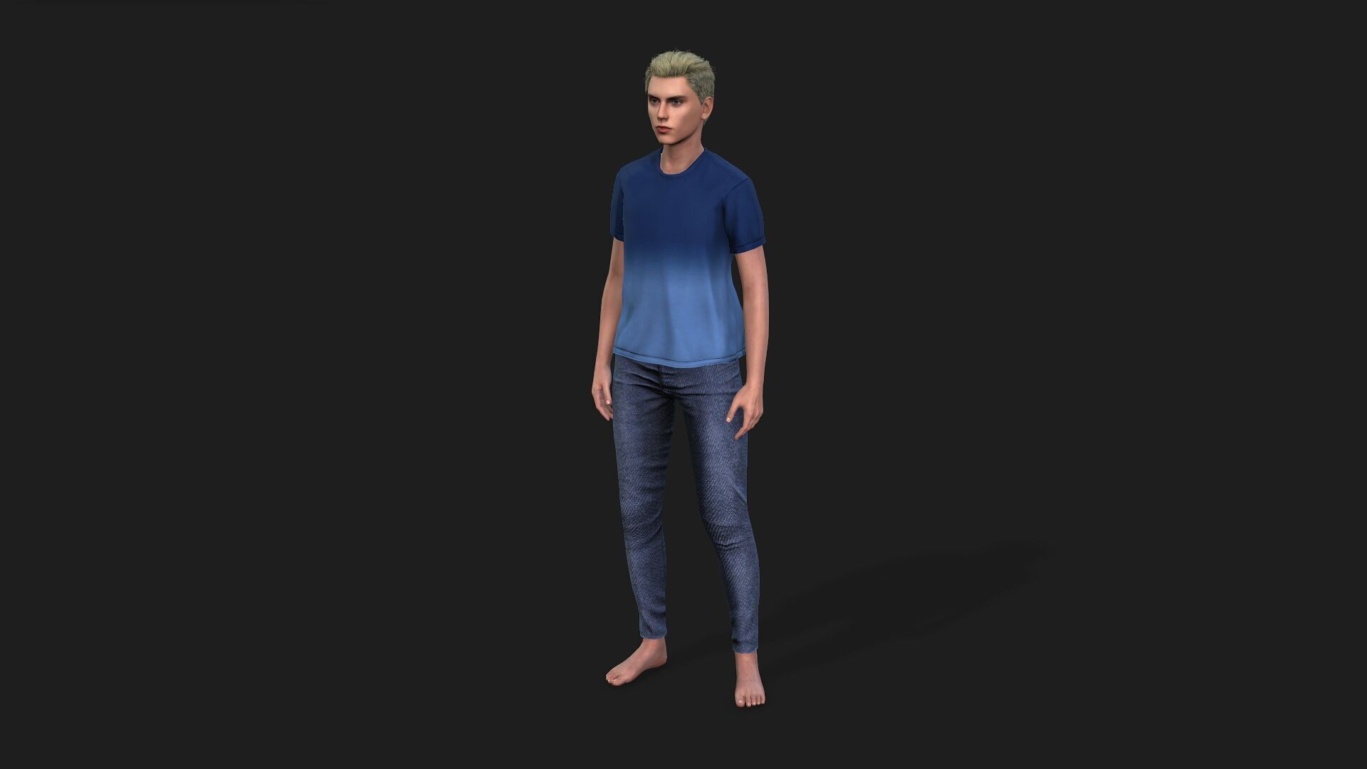 High quality handsome teenage boy 3D model 3D model_10