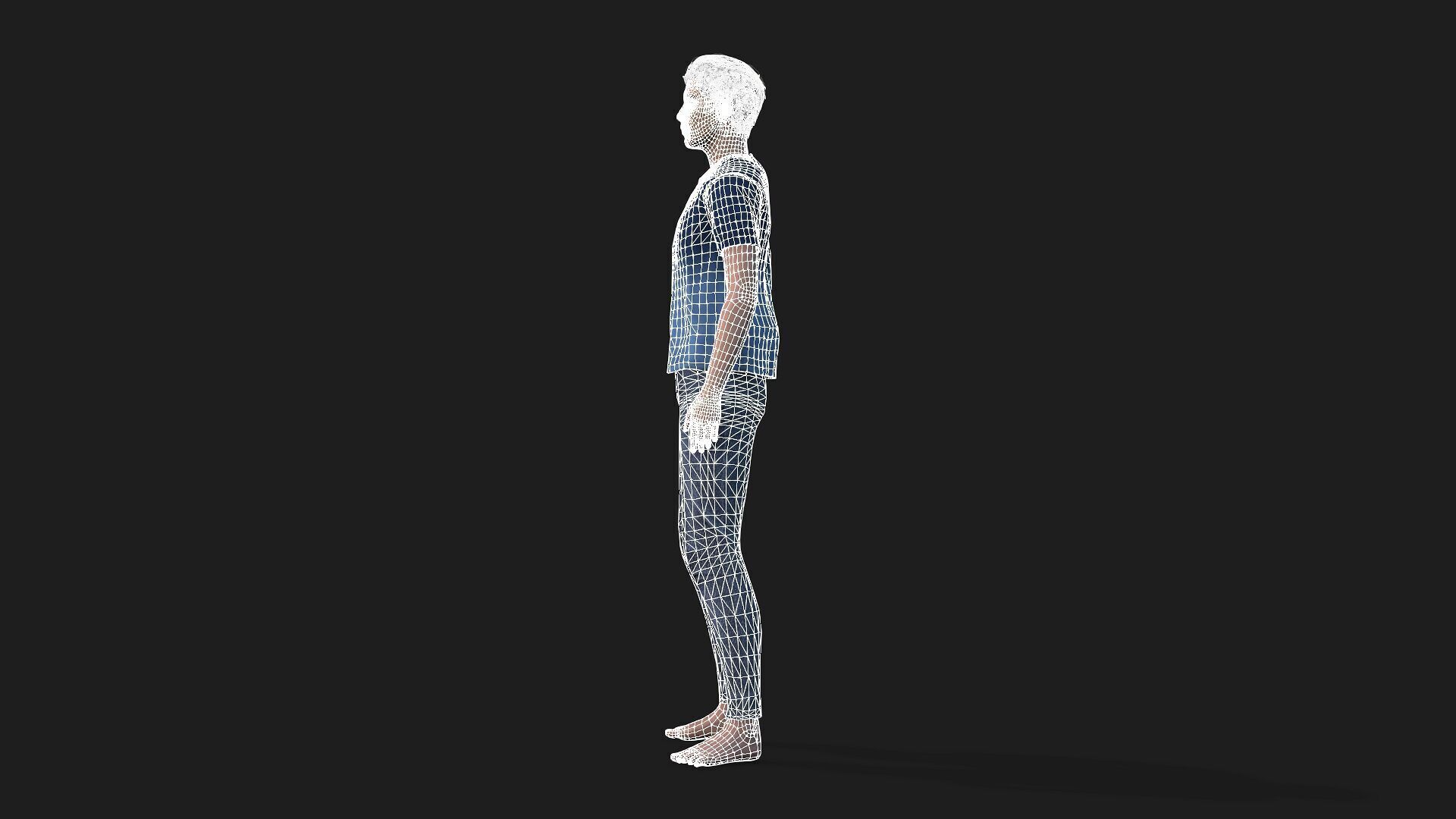 High quality handsome teenage boy 3D model 3D model_14