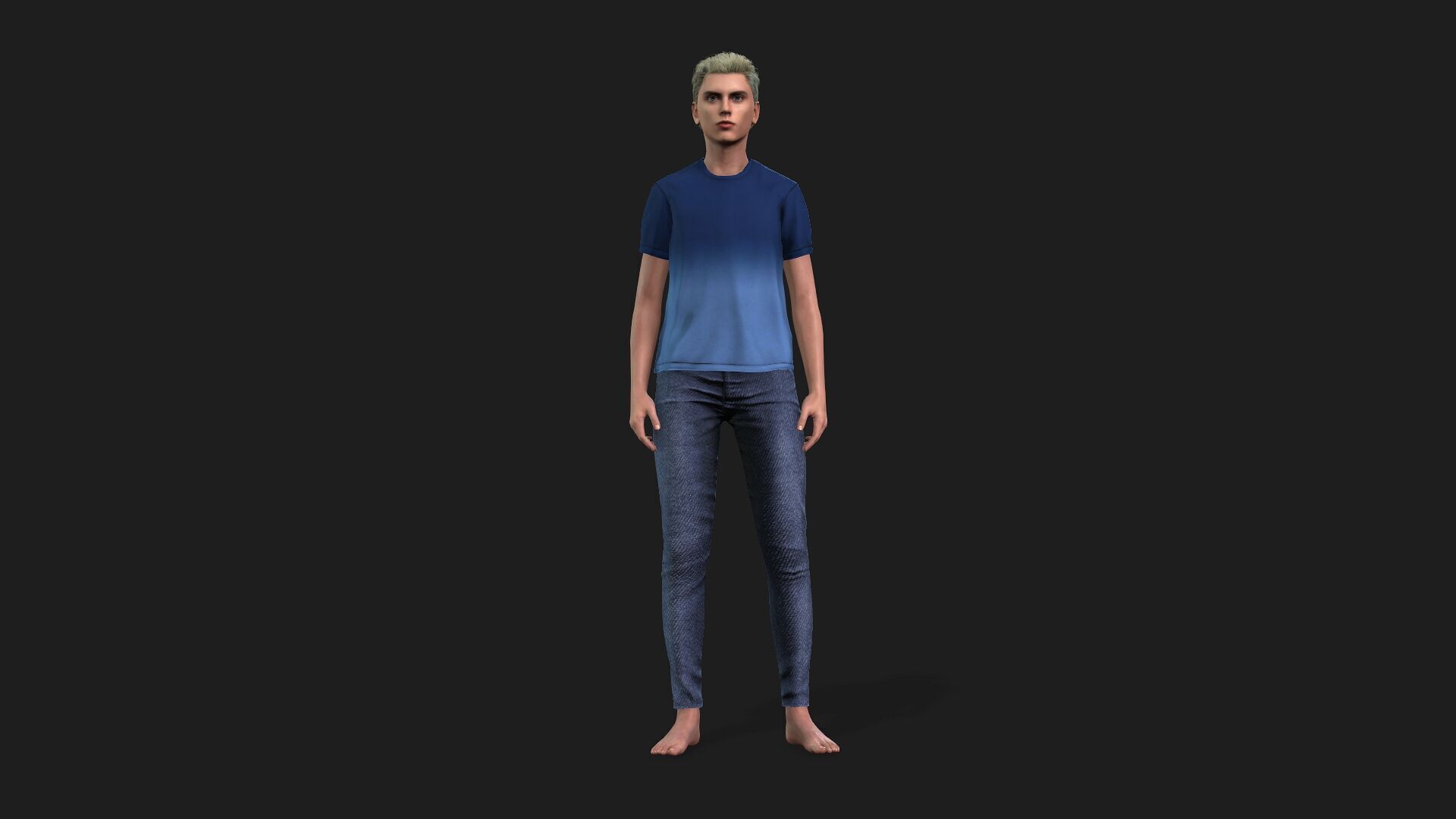 High quality handsome teenage boy 3D model 3D model_1