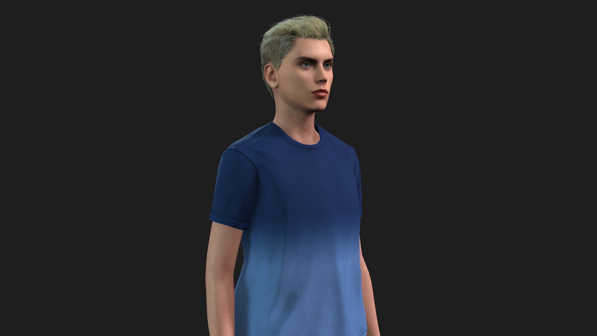 High quality handsome teenage boy 3D model 3D model_8