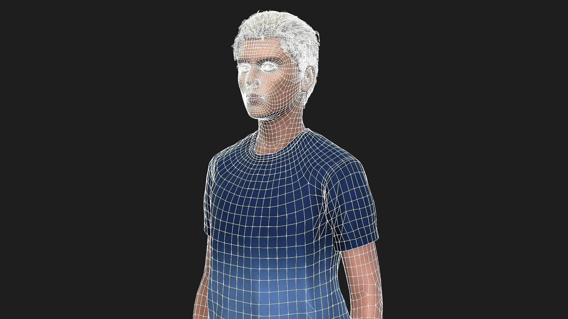 High quality handsome teenage boy 3D model 3D model_17