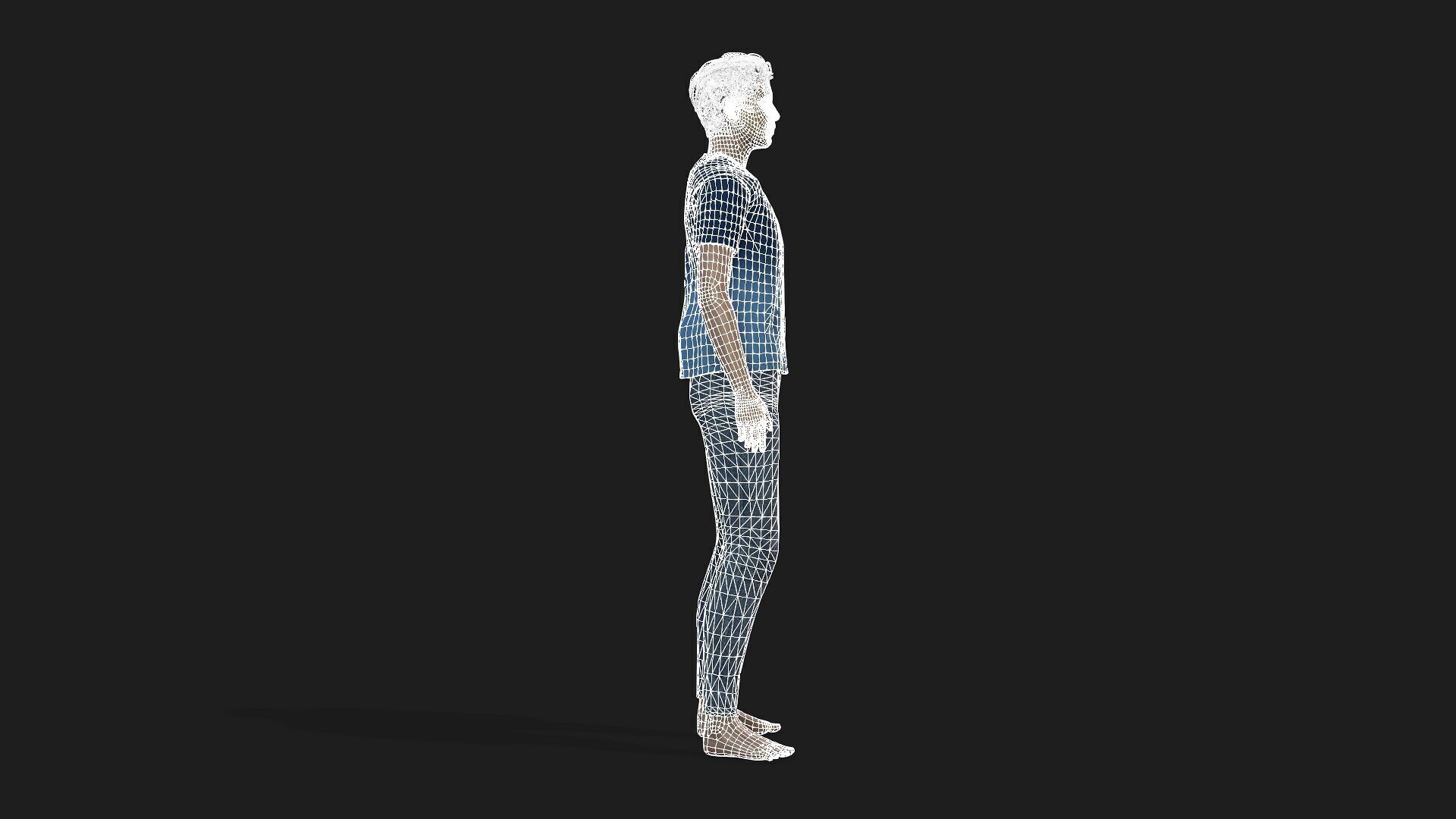 High quality handsome teenage boy 3D model 3D model_13