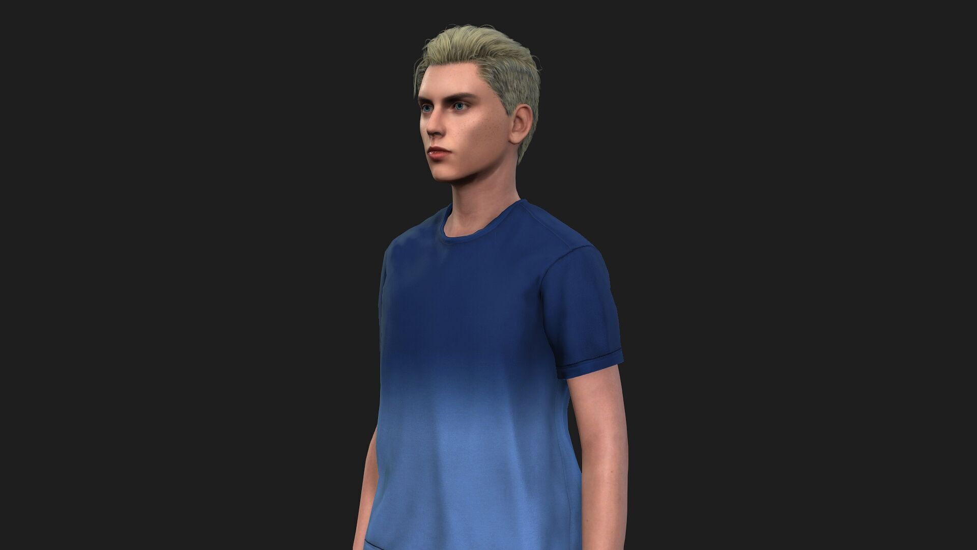 High quality handsome teenage boy 3D model 3D model_7