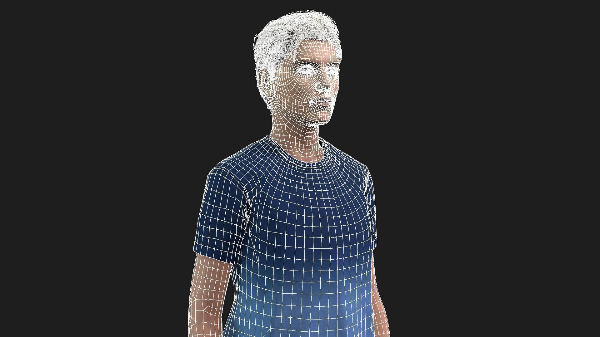 High quality handsome teenage boy 3D model 3D model_18