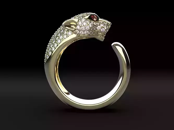 Cartier Panthere Ring 3D print model