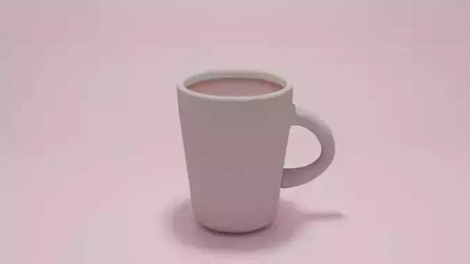  Classic White Coffee Cup 3D Model
