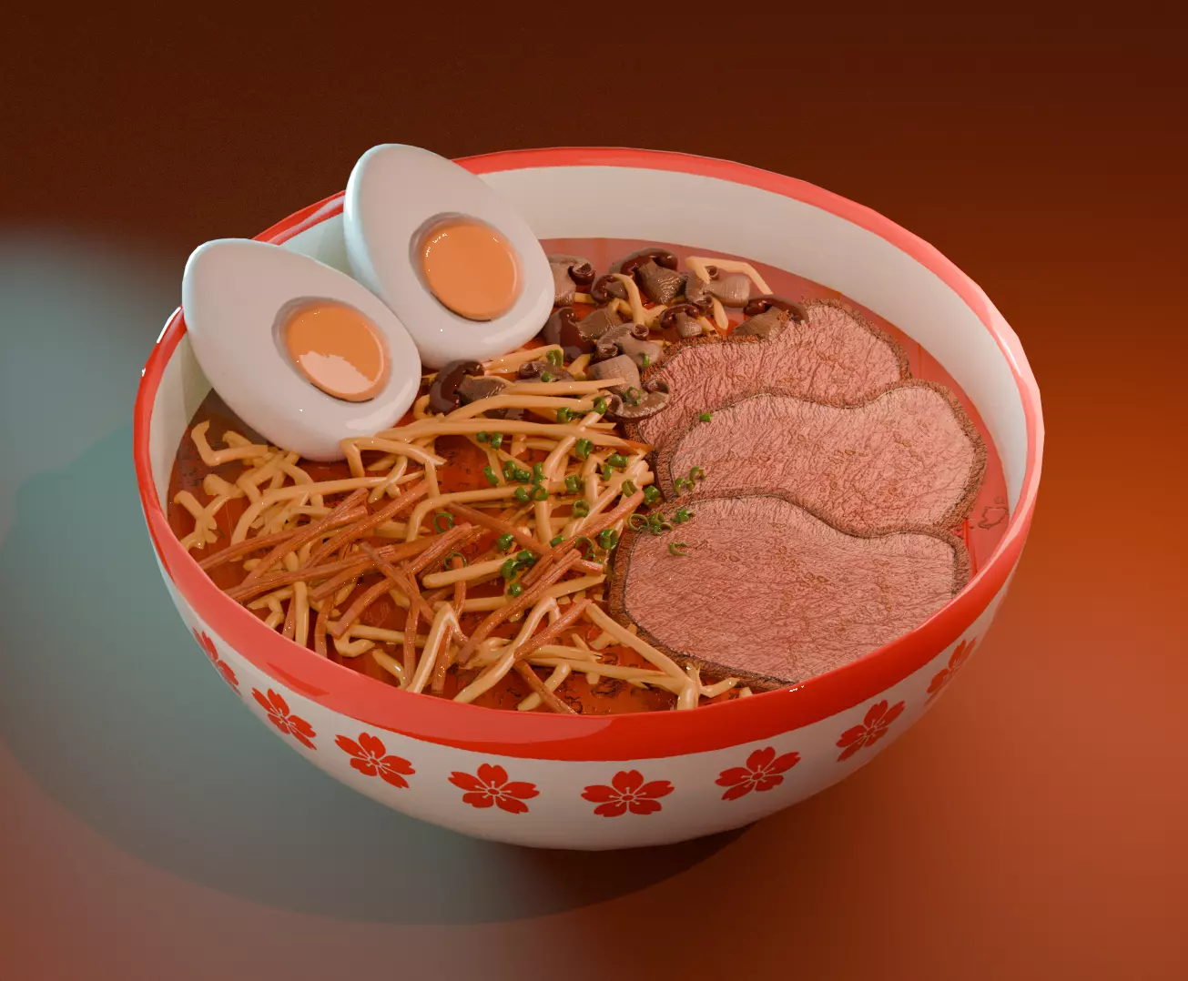 Ramen bowl 3D model_0