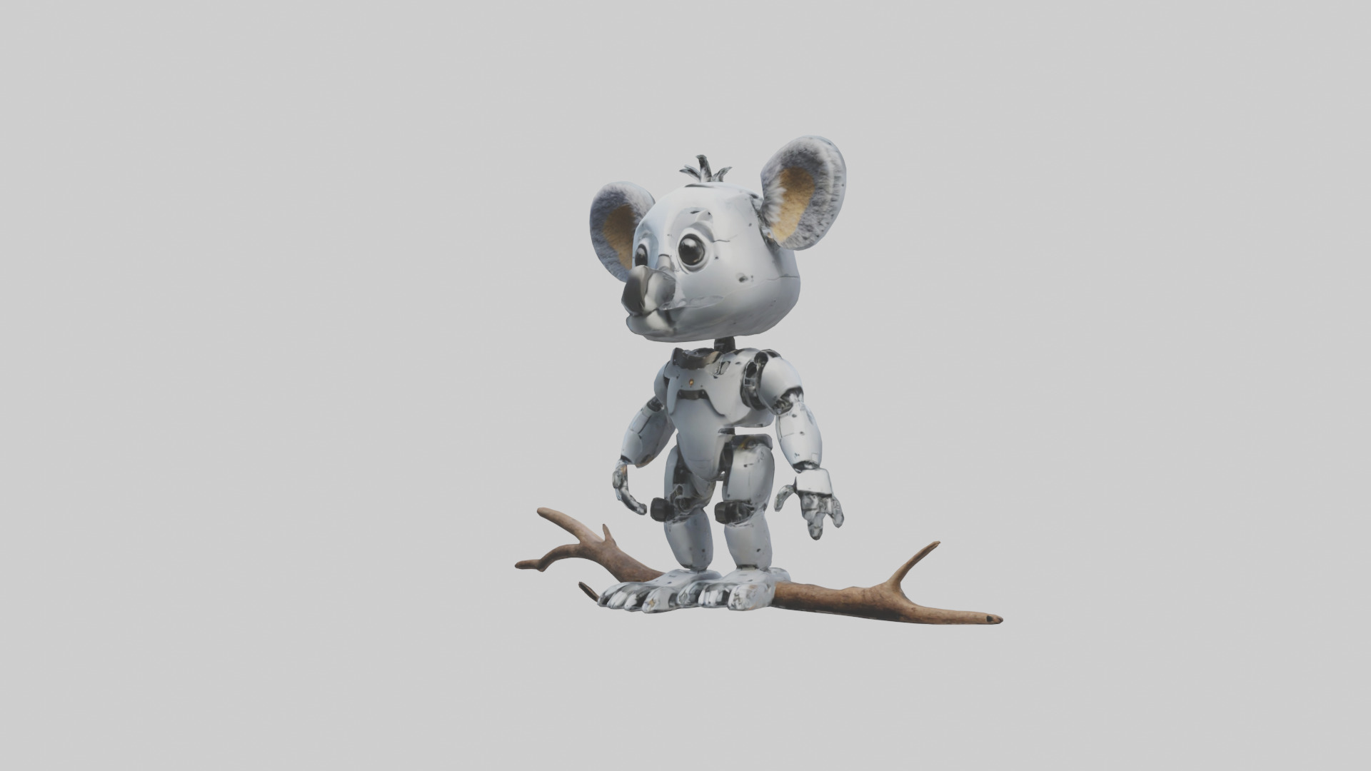 Robot version of a robot koala model 3D model_10
