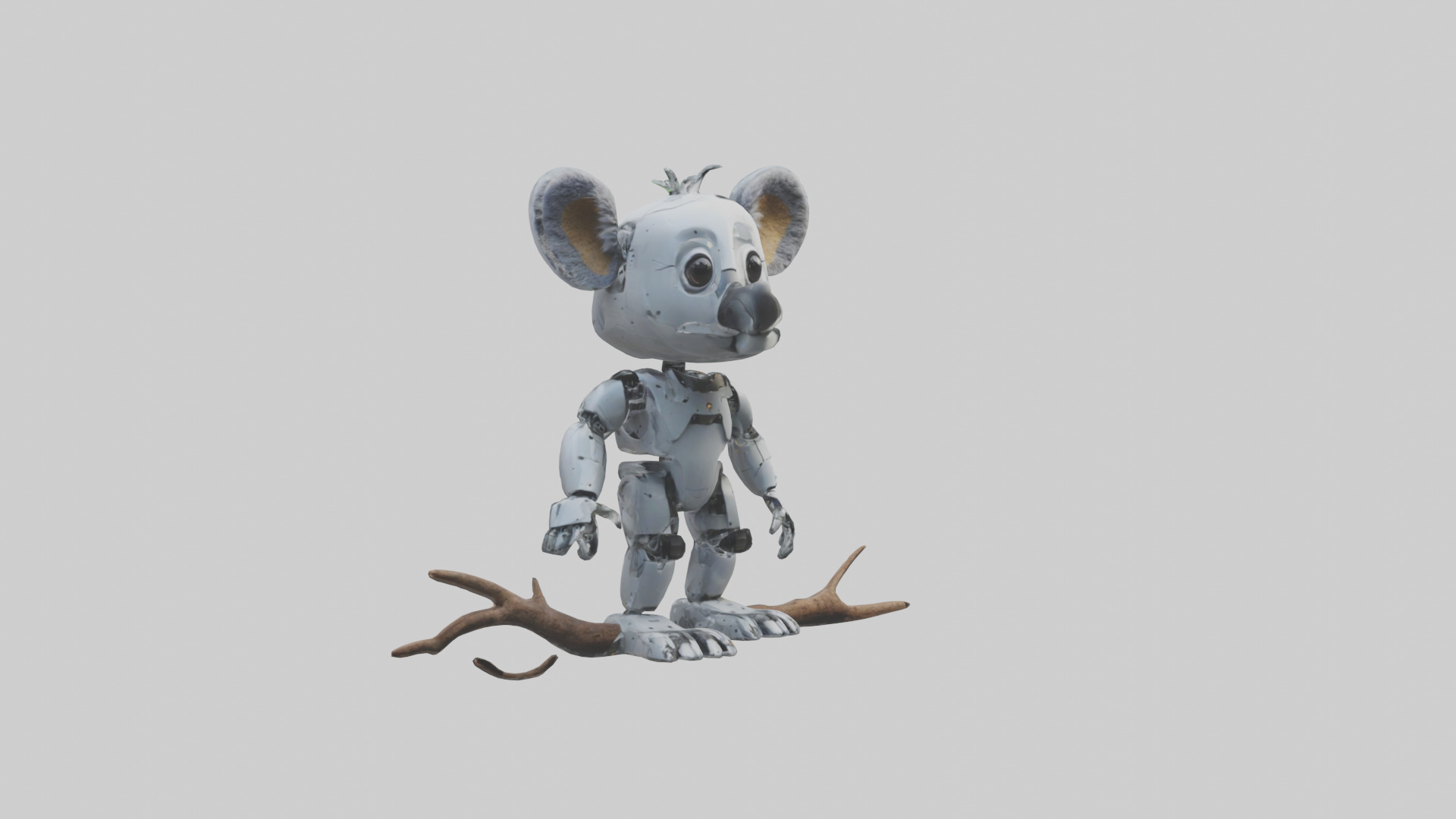 Robot version of a robot koala model 3D model_11
