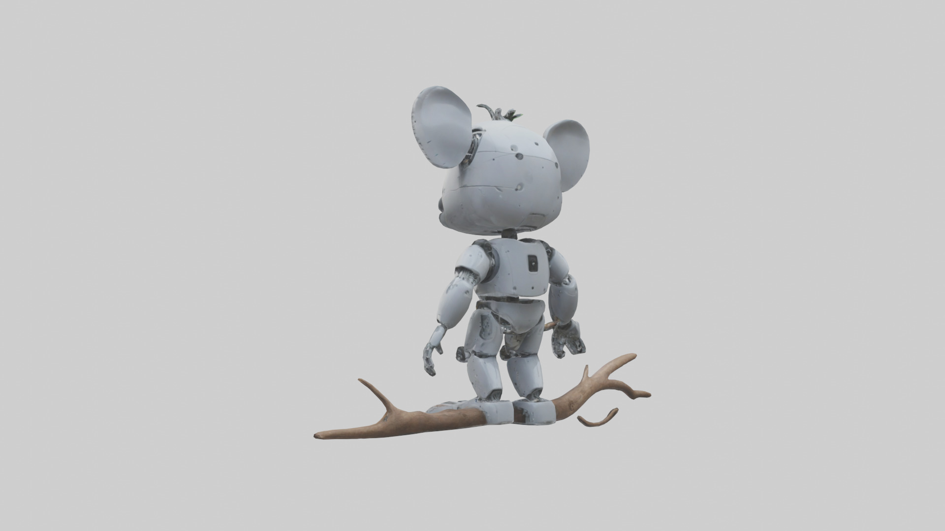 Robot version of a robot koala model 3D model_1