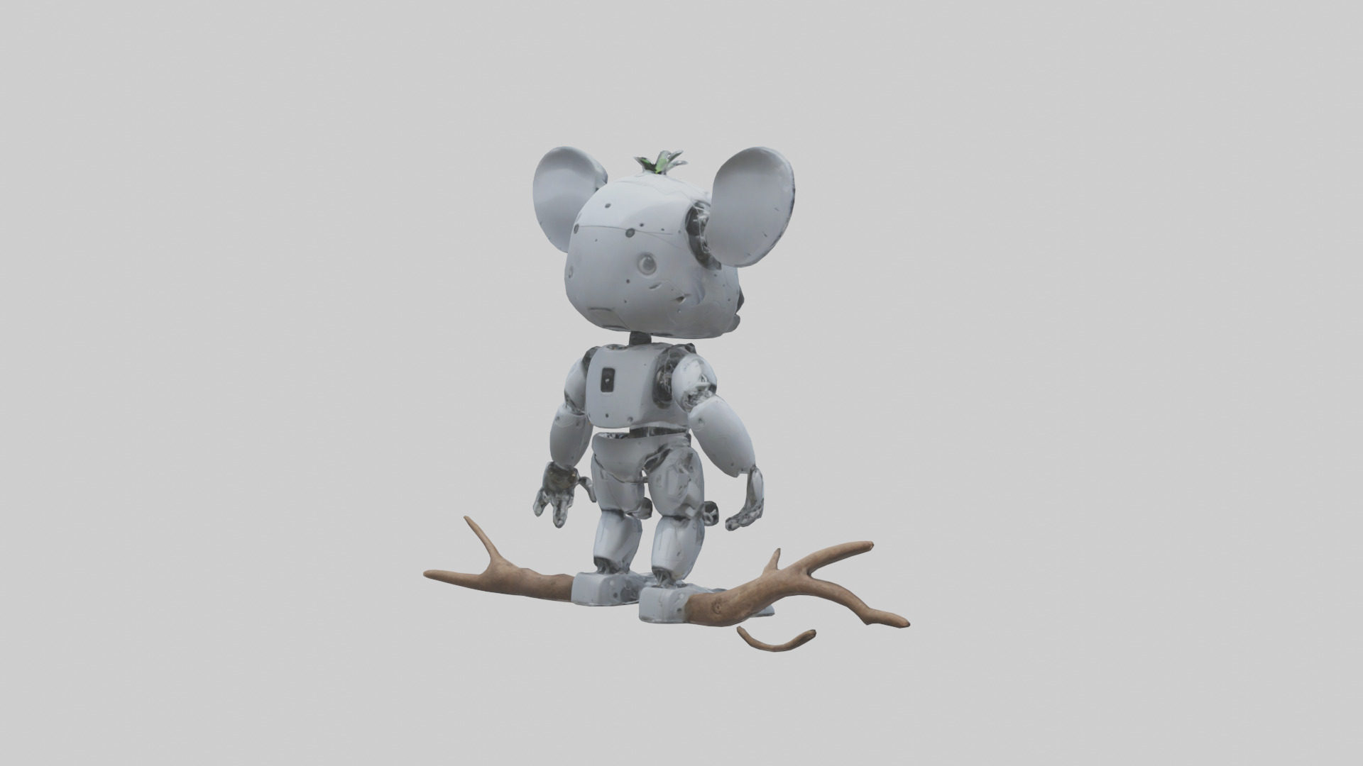 Robot version of a robot koala model 3D model_2