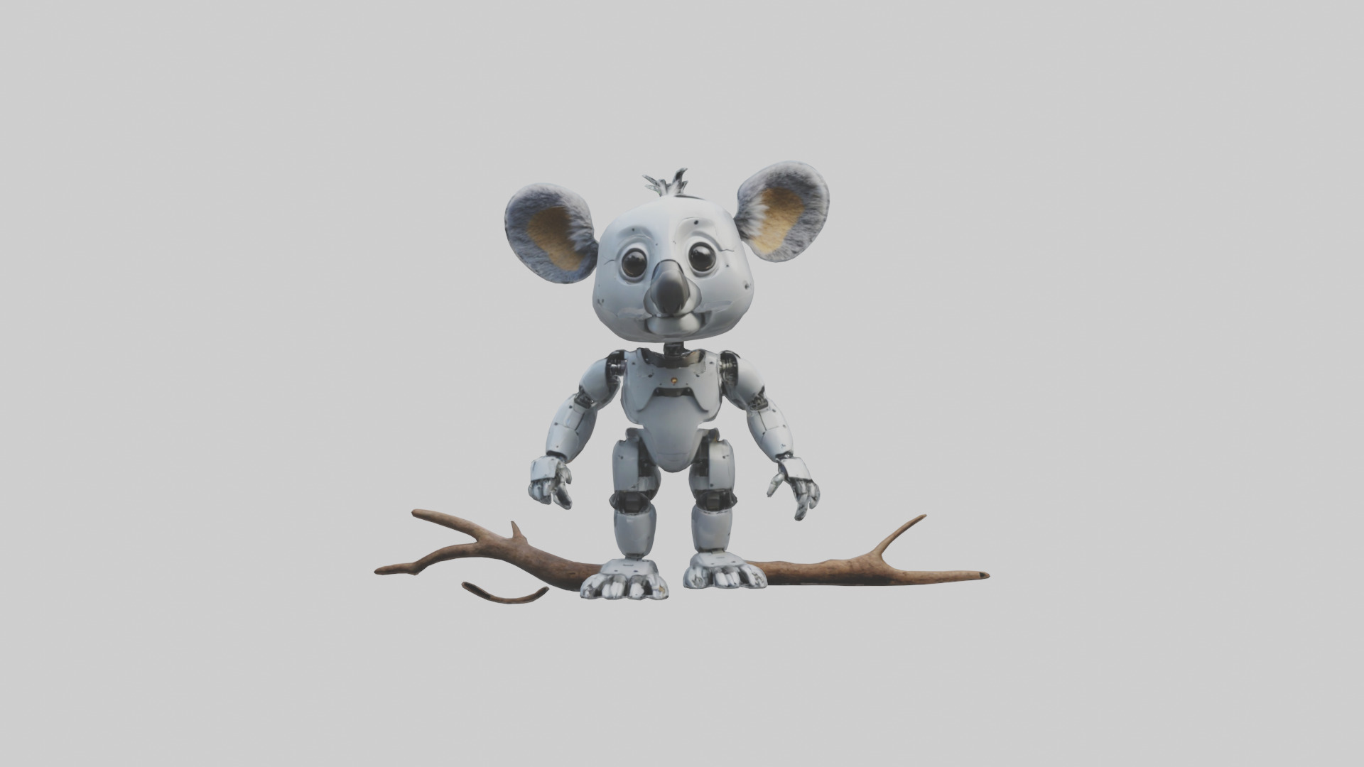 Robot version of a robot koala model 3D model_9