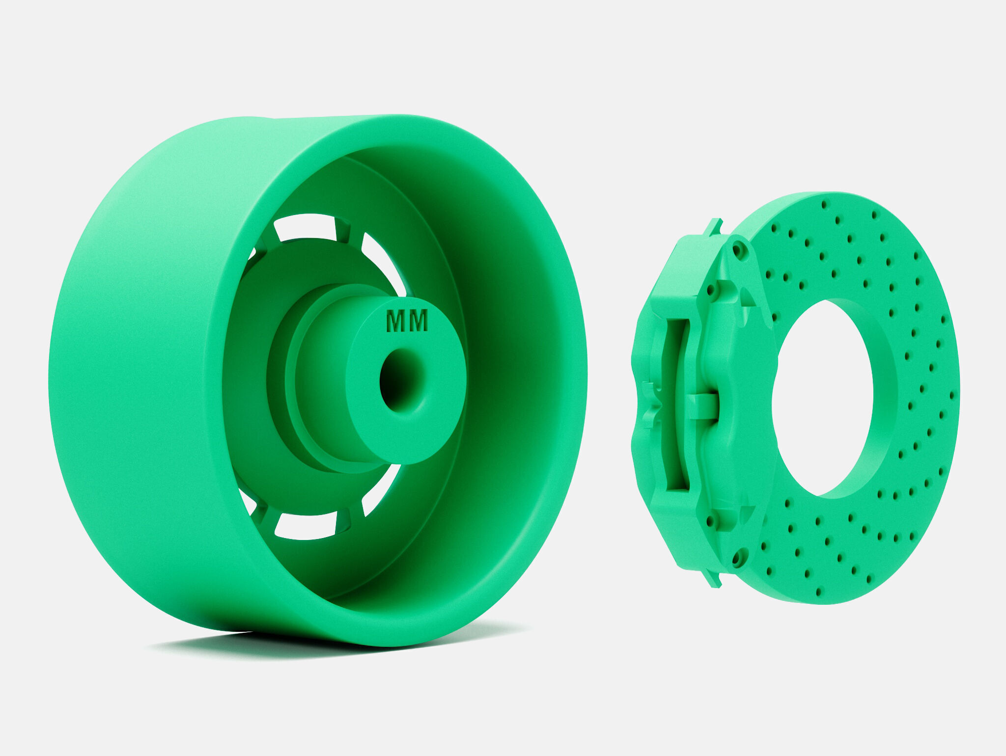 15x7 C3 Corvette YJ8 Wheel and Brake 3D print model_6