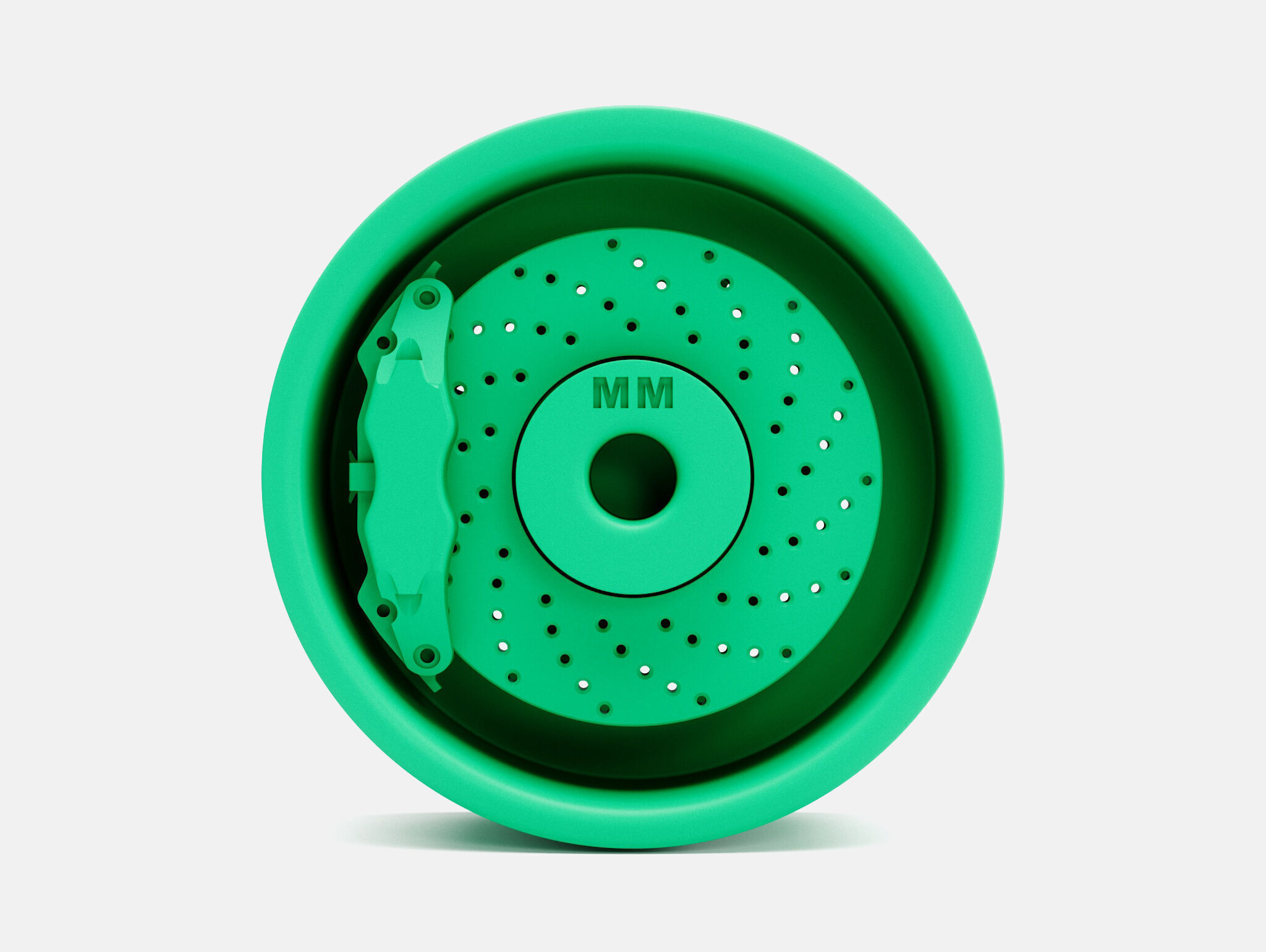 15x7 C3 Corvette YJ8 Wheel and Brake 3D print model_4