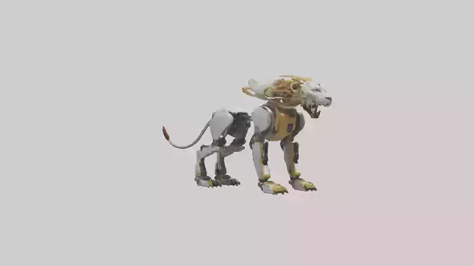 Robot version of a robot lion model