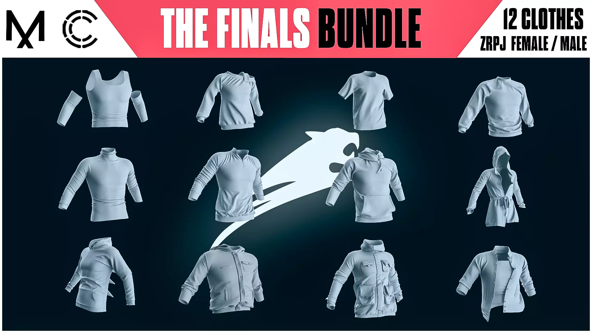 THE FINALS BUNDLE  12  Female Clothes Outfit 3D model_0