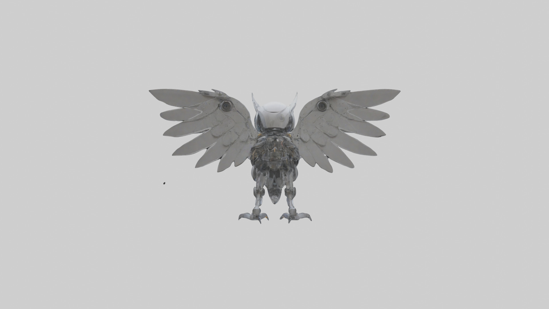 Robot version of a robot owl model 3D model_2