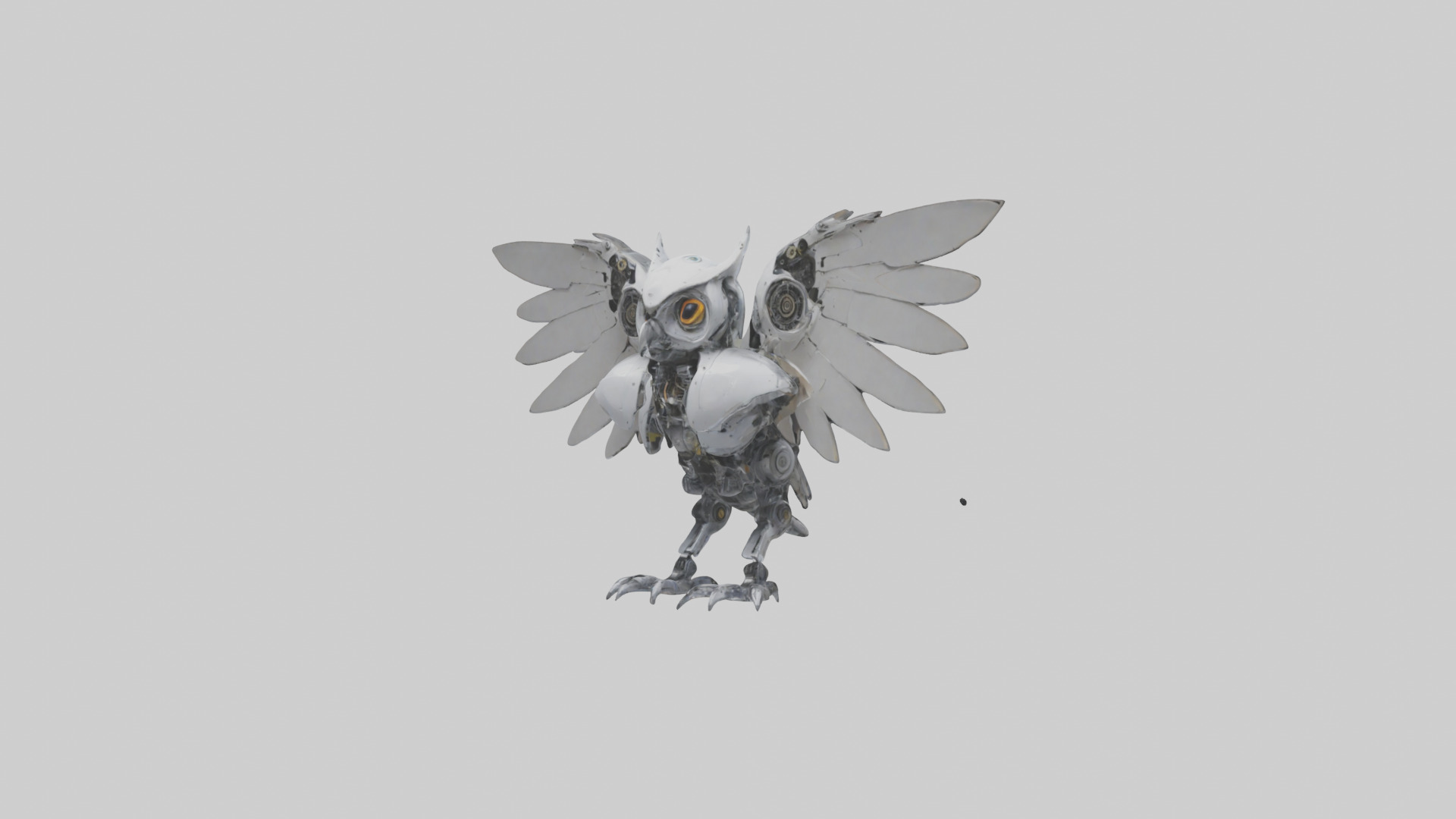 Robot version of a robot owl model 3D model_10